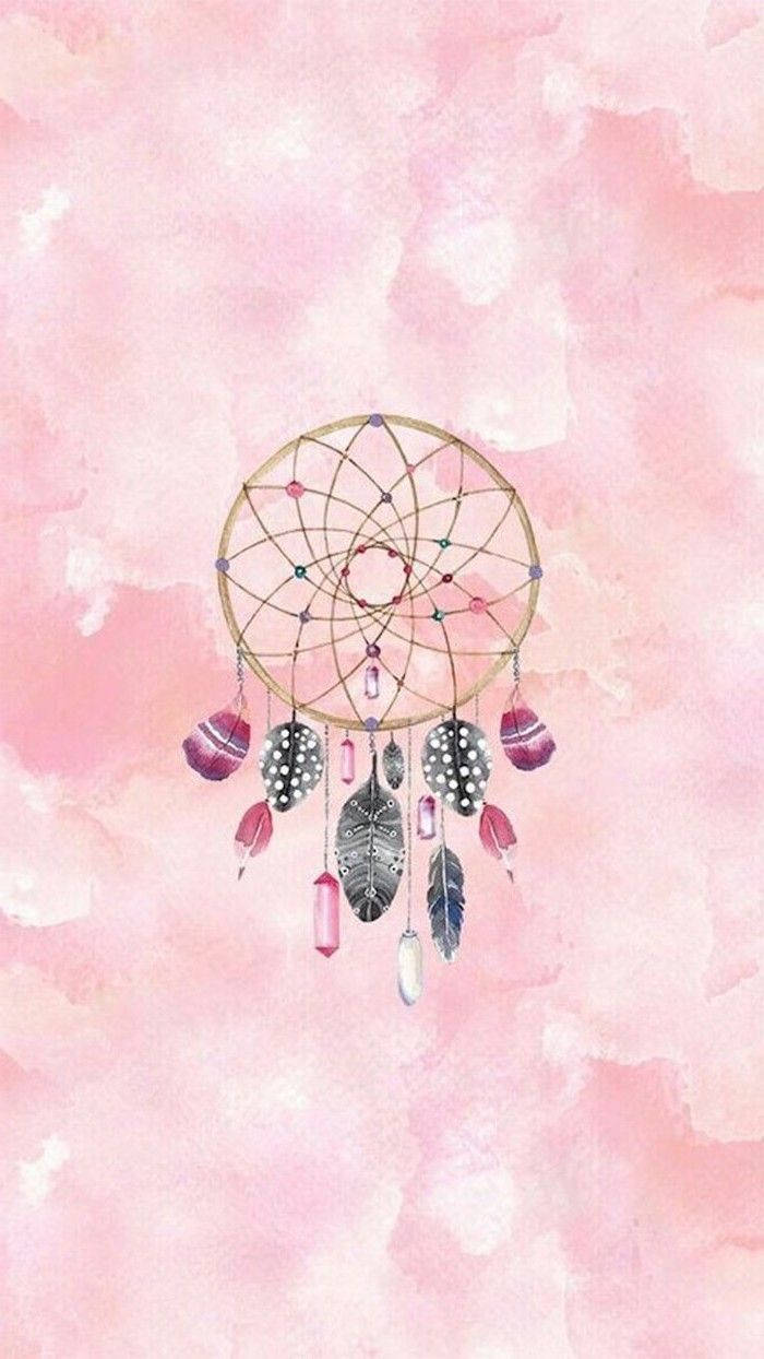 Cute Mobile Dreamcatcher Art Background