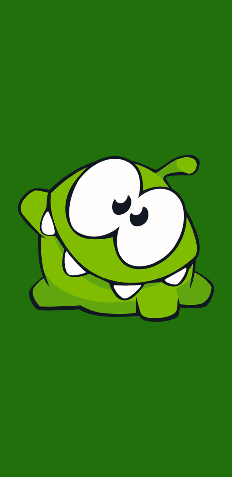 Cute Mobile Green Frog Cartoon Background