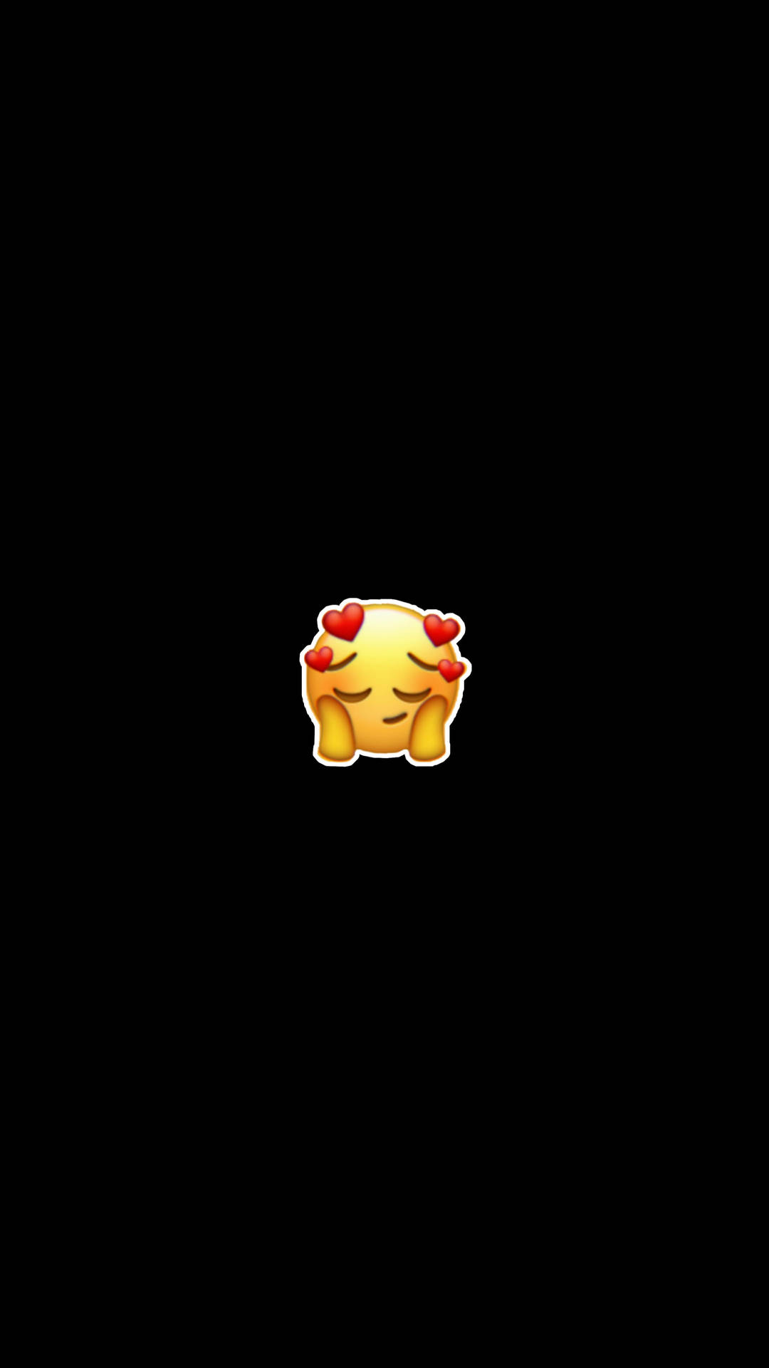 Cute Mobile In Love Emoji Background