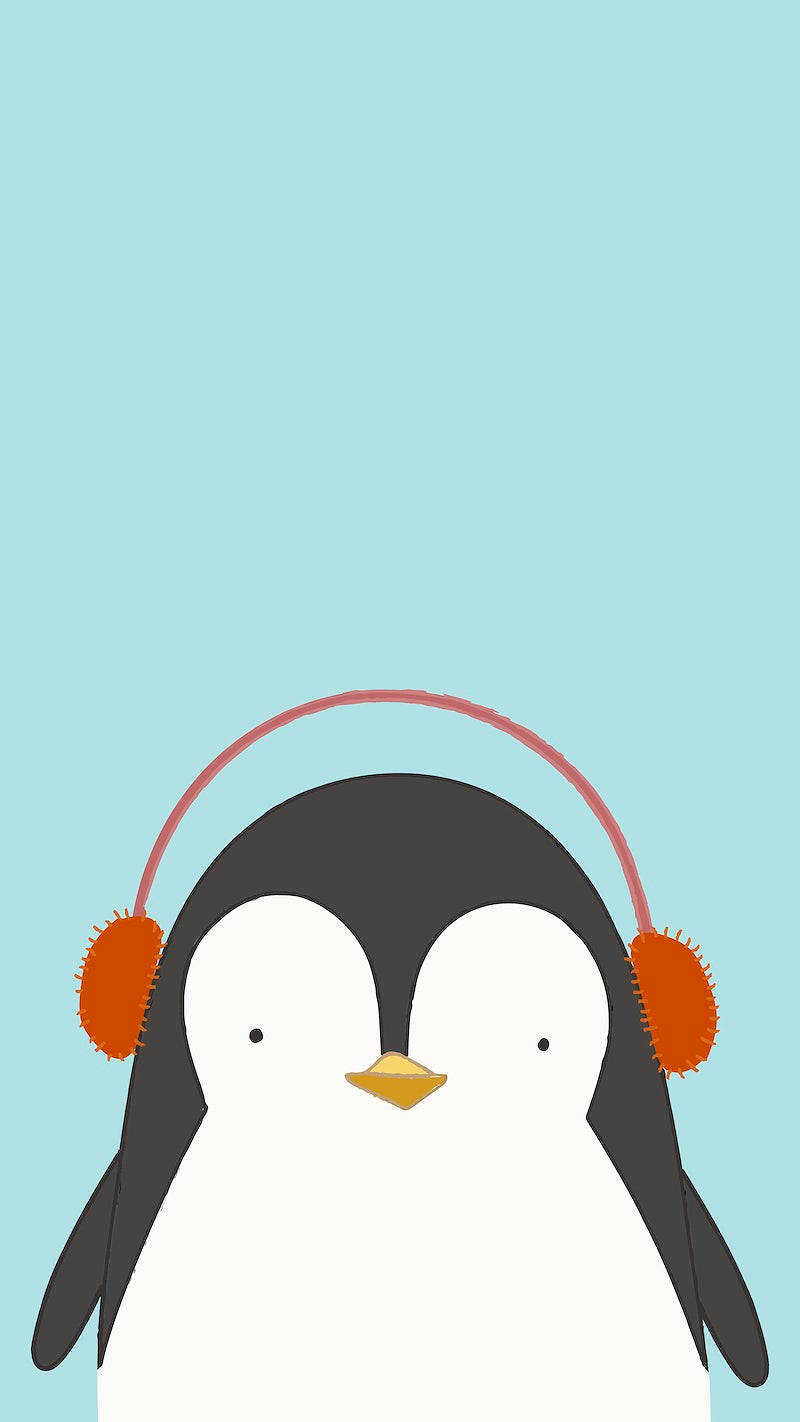 Cute Mobile Penguin Cartoon Background