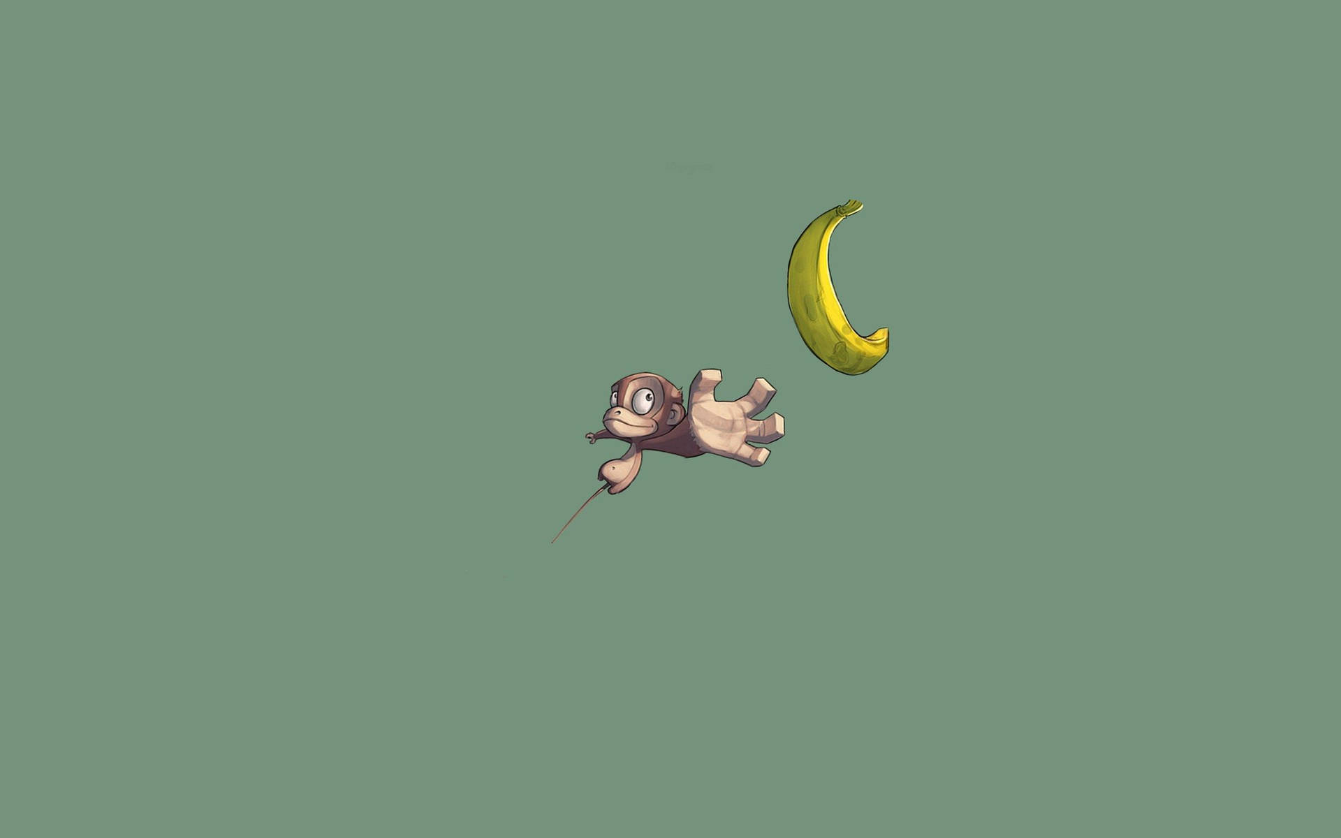 Cute Monkey Cartoon Art Background
