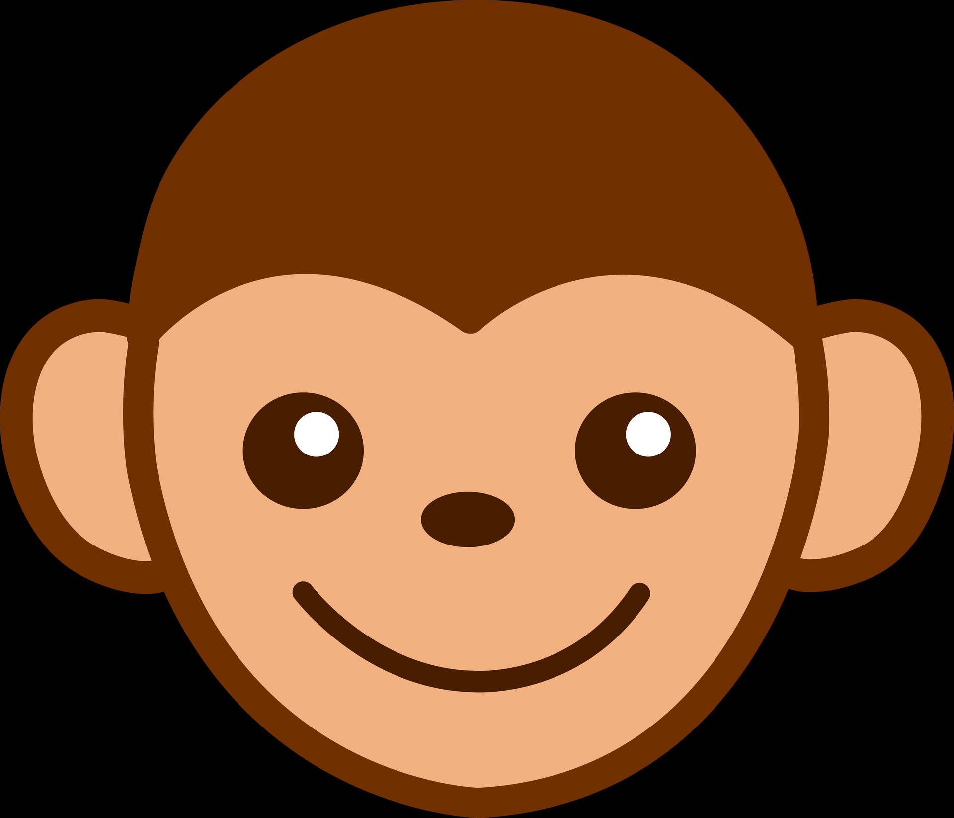 Cute Monkey Face Graphic Background