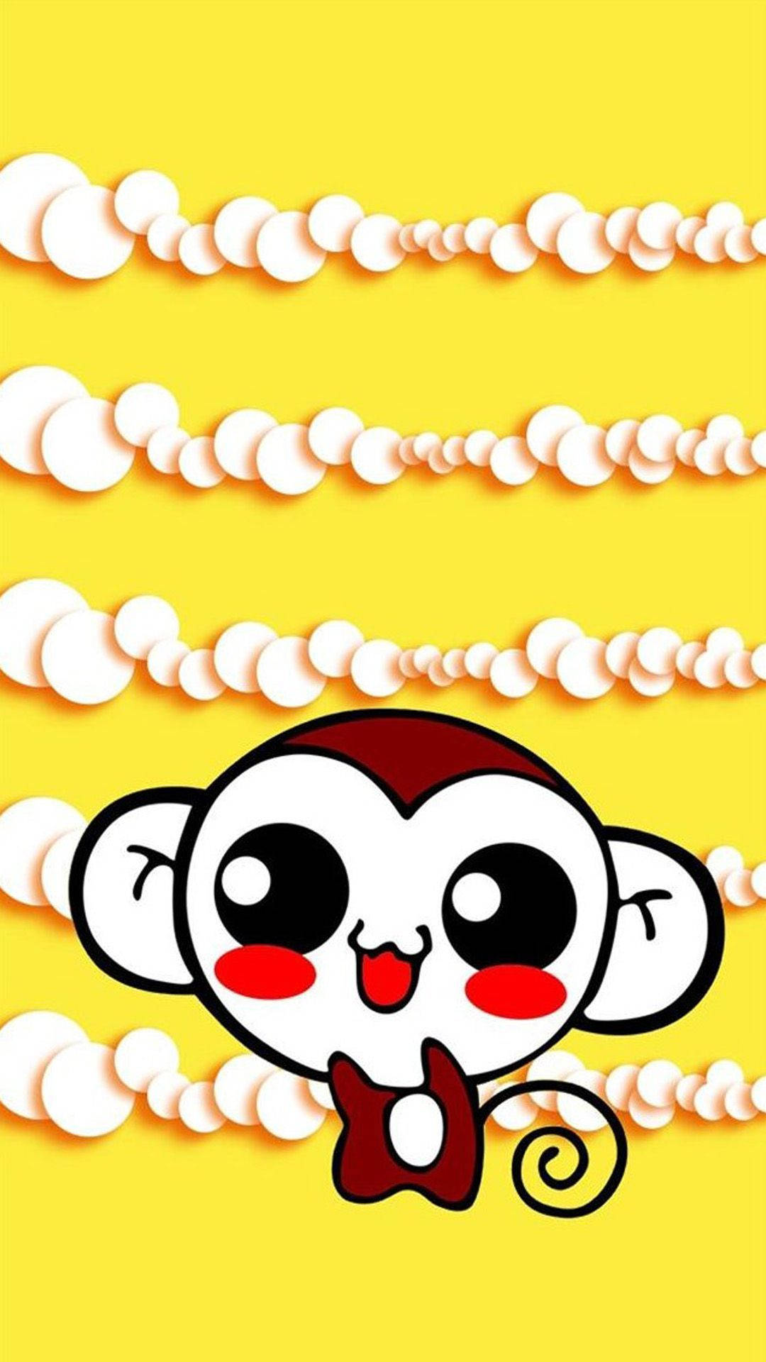 Cute Monkey Yellow Graphic
