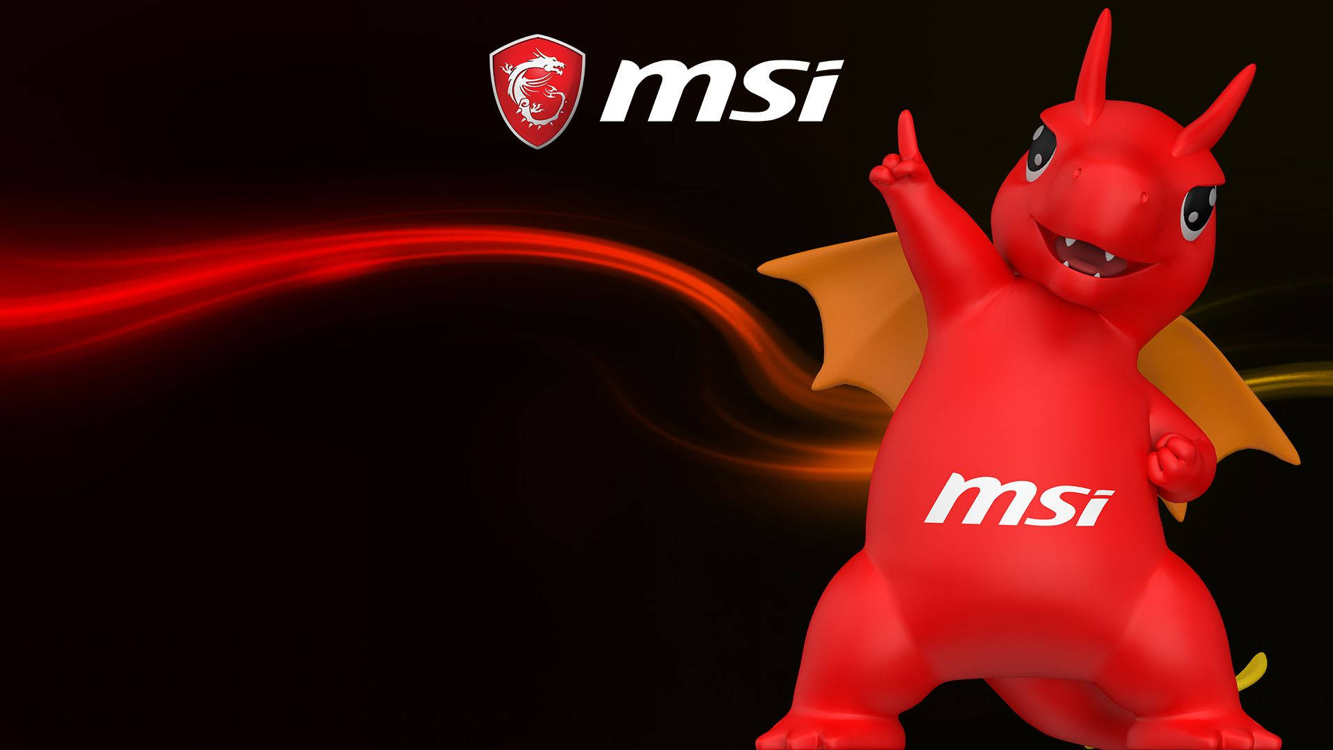 Cute Msi Red Dragon Background