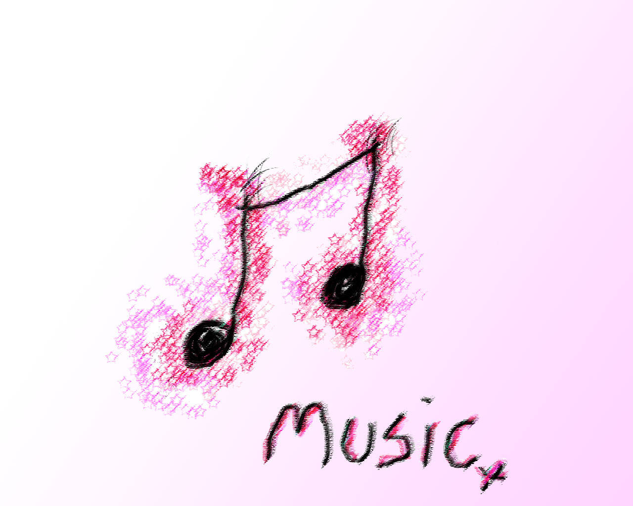 Cute Music Beamed Eight Notes Doodle Background