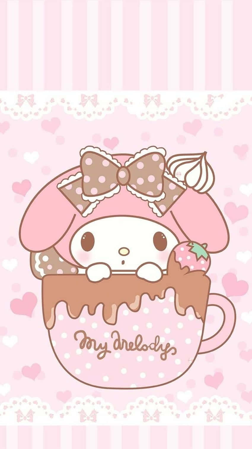Cute My Melody In A Coffee Mug