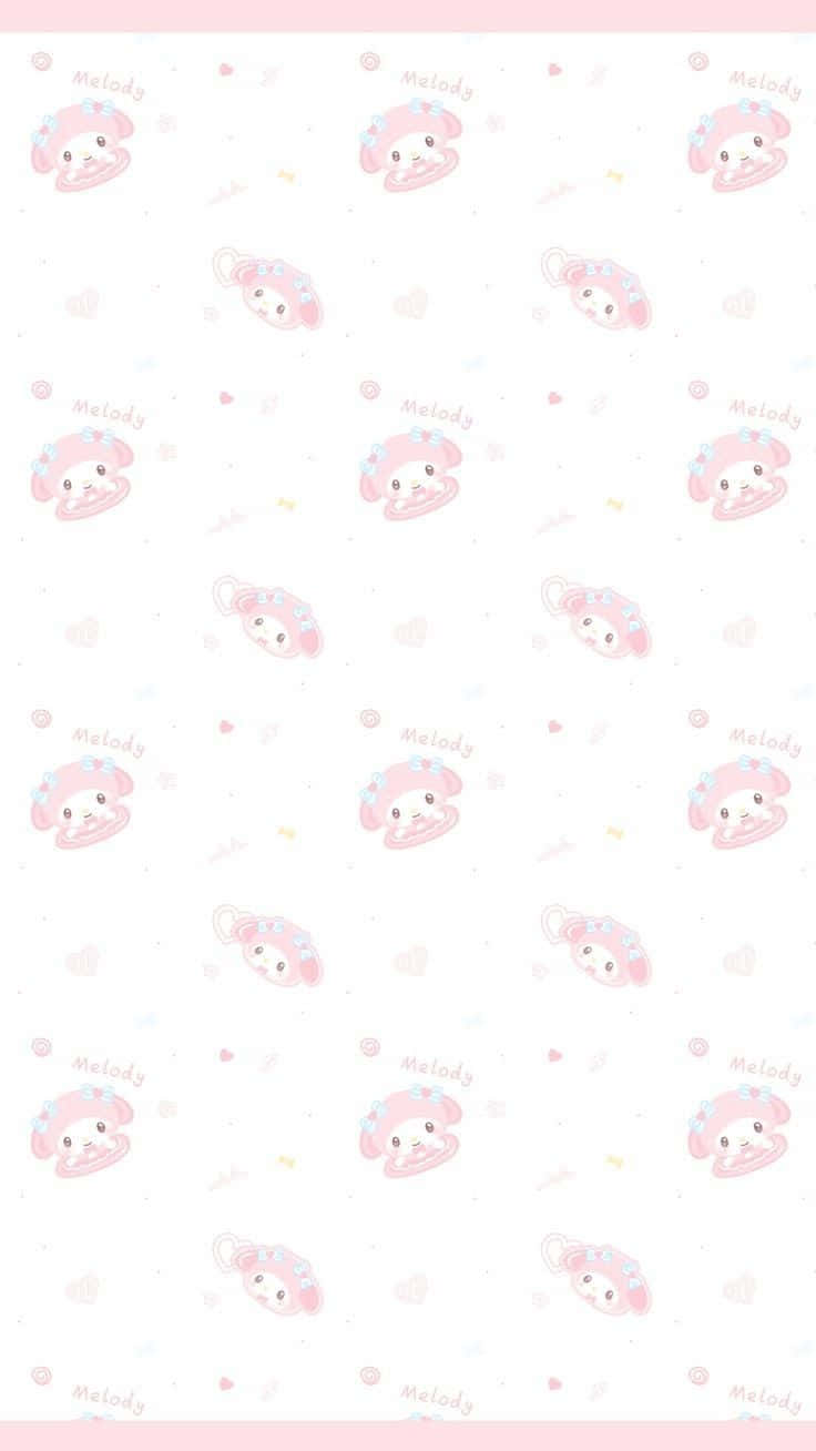 Cute My Melody Pattern Poster