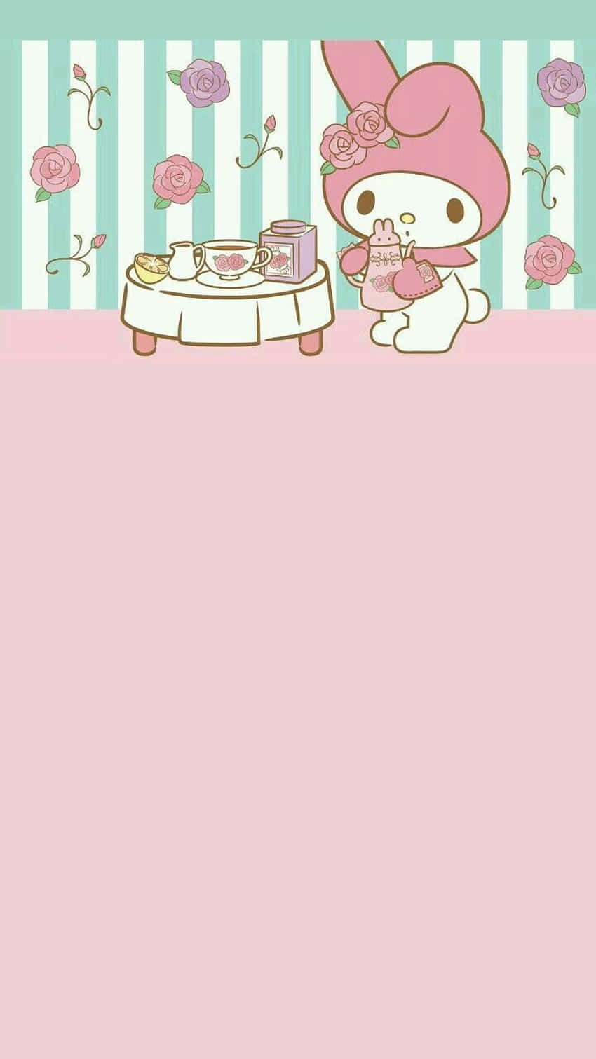 Cute My Melody Preparing Tea