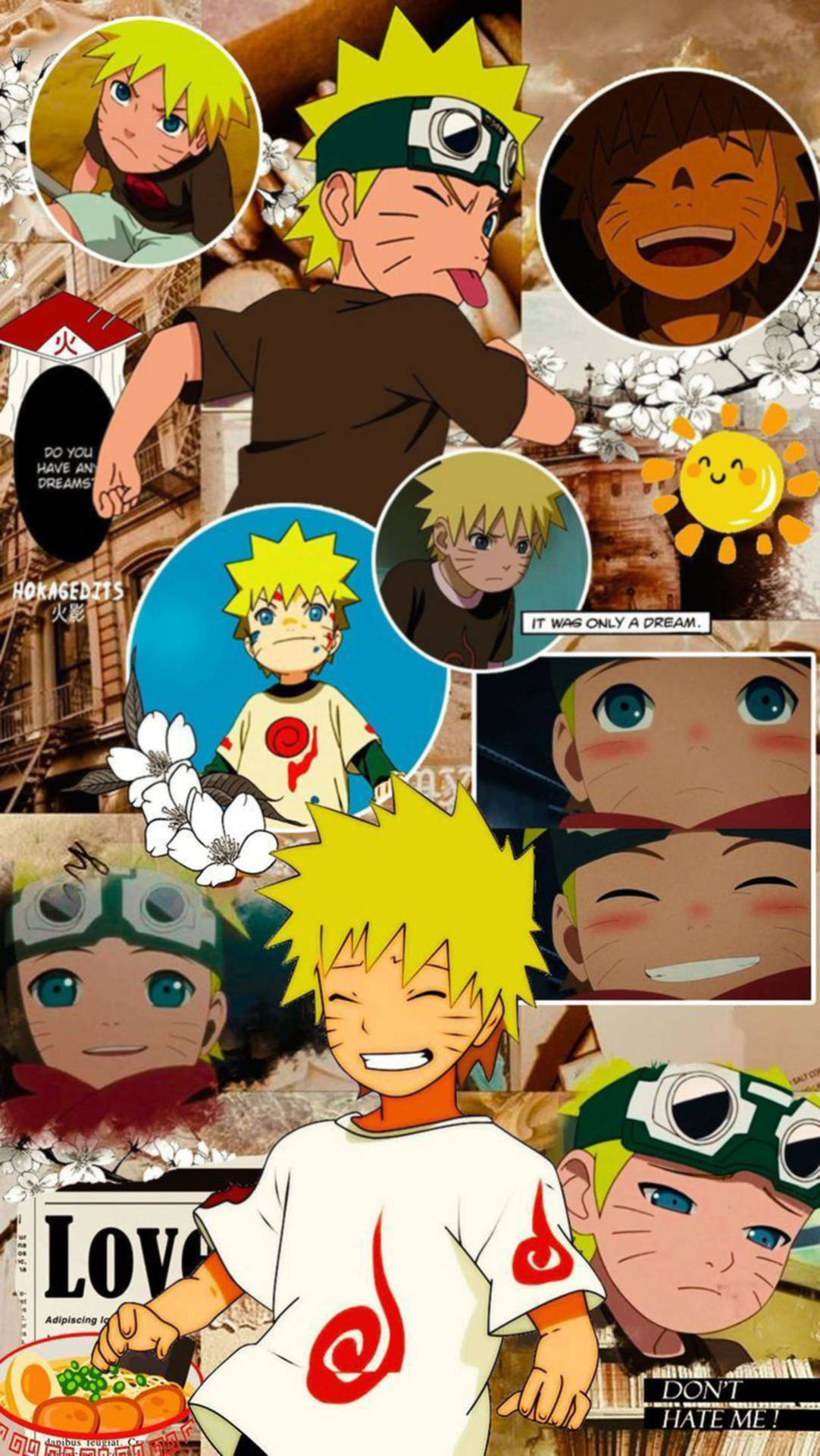 Cute Naruto Collage Background