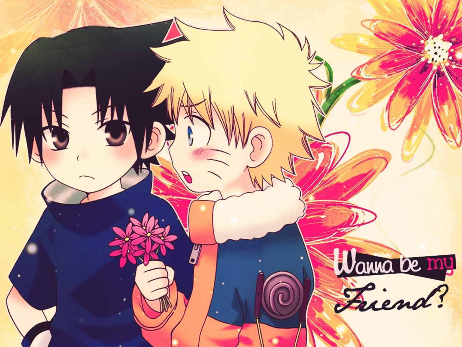 Cute Naruto Flower Art Background