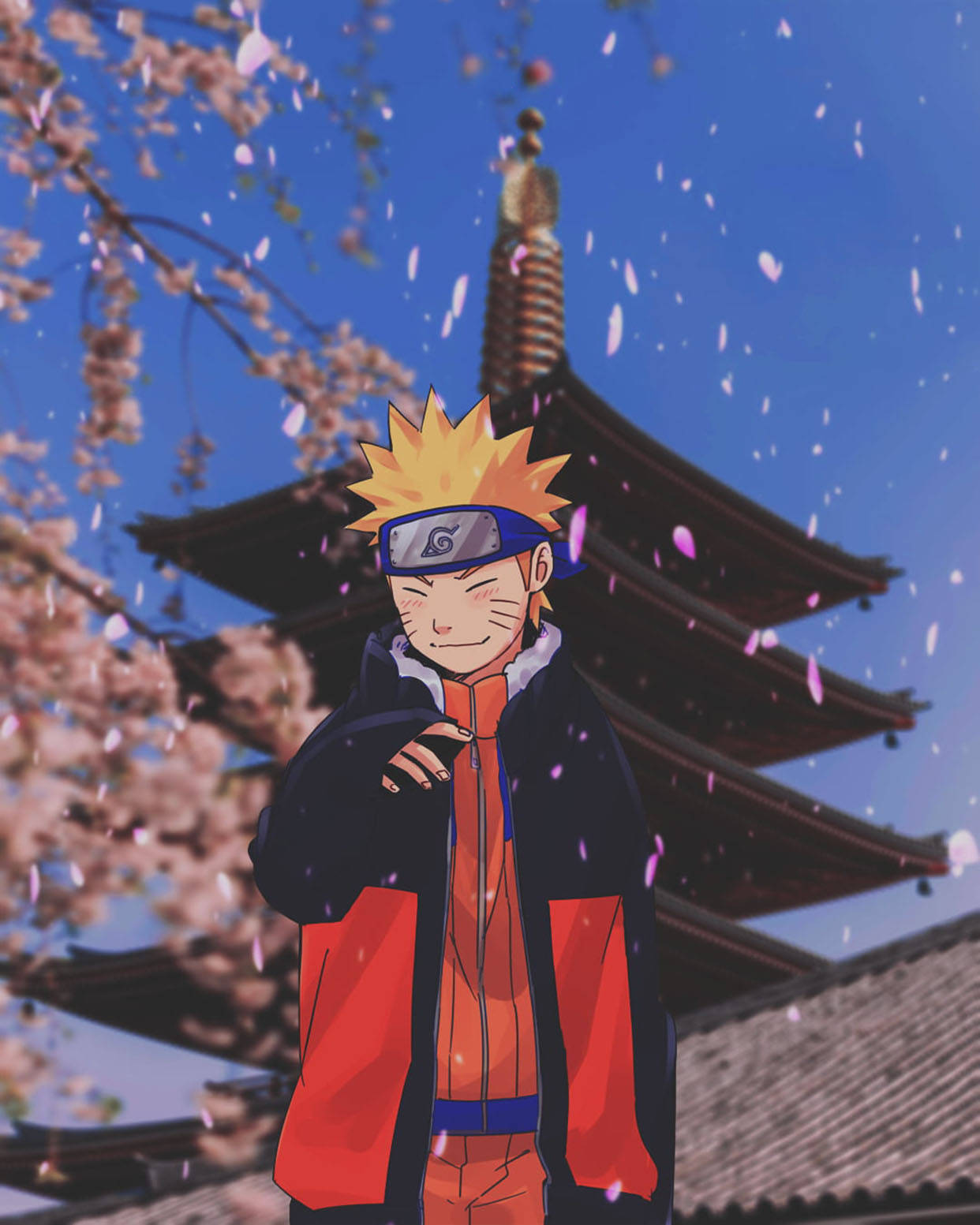 Cute Naruto Japanese Temple Background