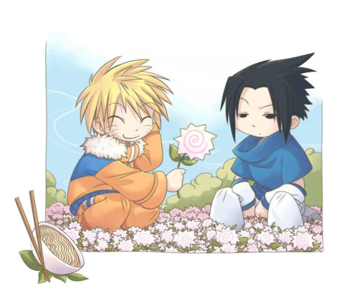 Cute Naruto Narutomaki Flower Background