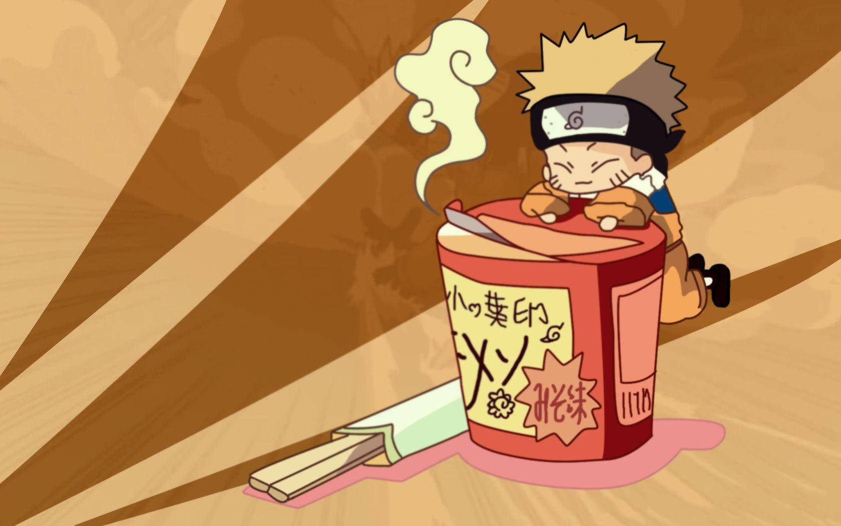 Cute Naruto Ramen Cup Background