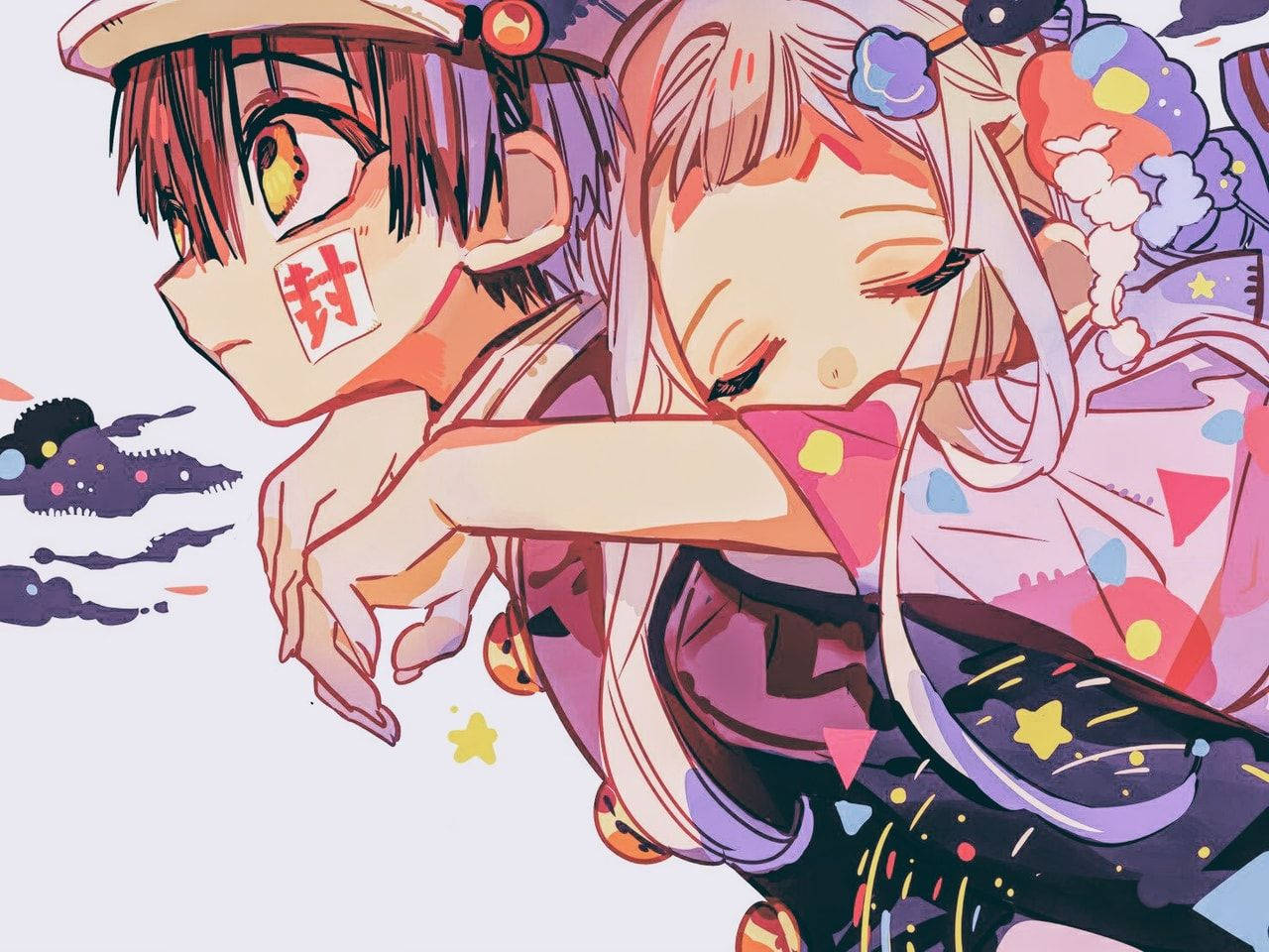 Cute Nene And Hanako Kun Desktop Digital Painting Background