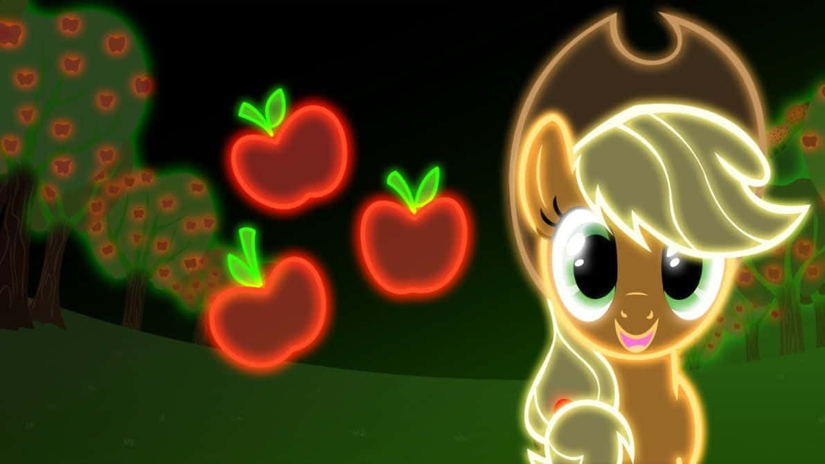 Cute Neon My Little Pony Applejack Background