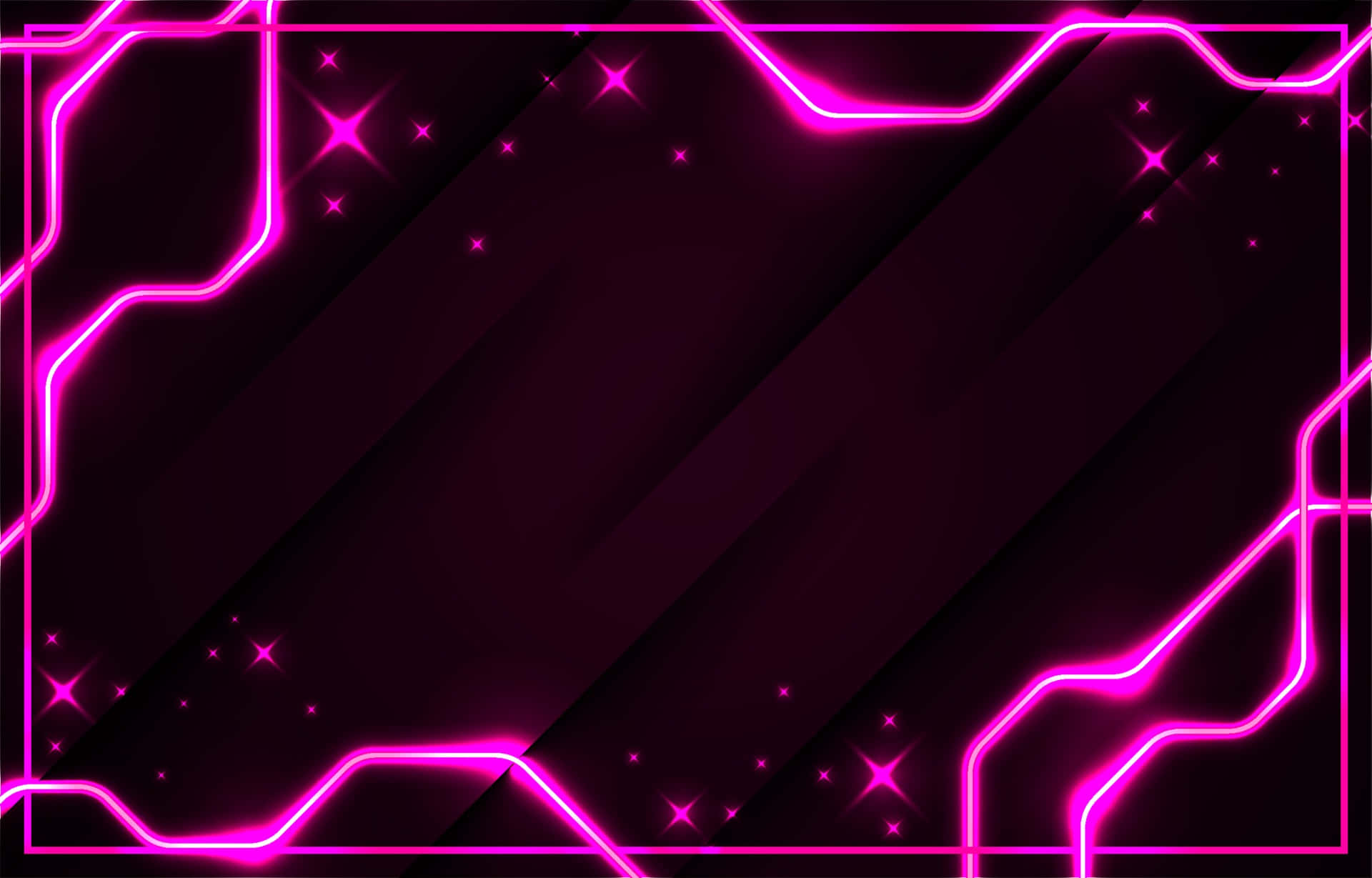 Cute Neon Pink Twinkling Stars Background