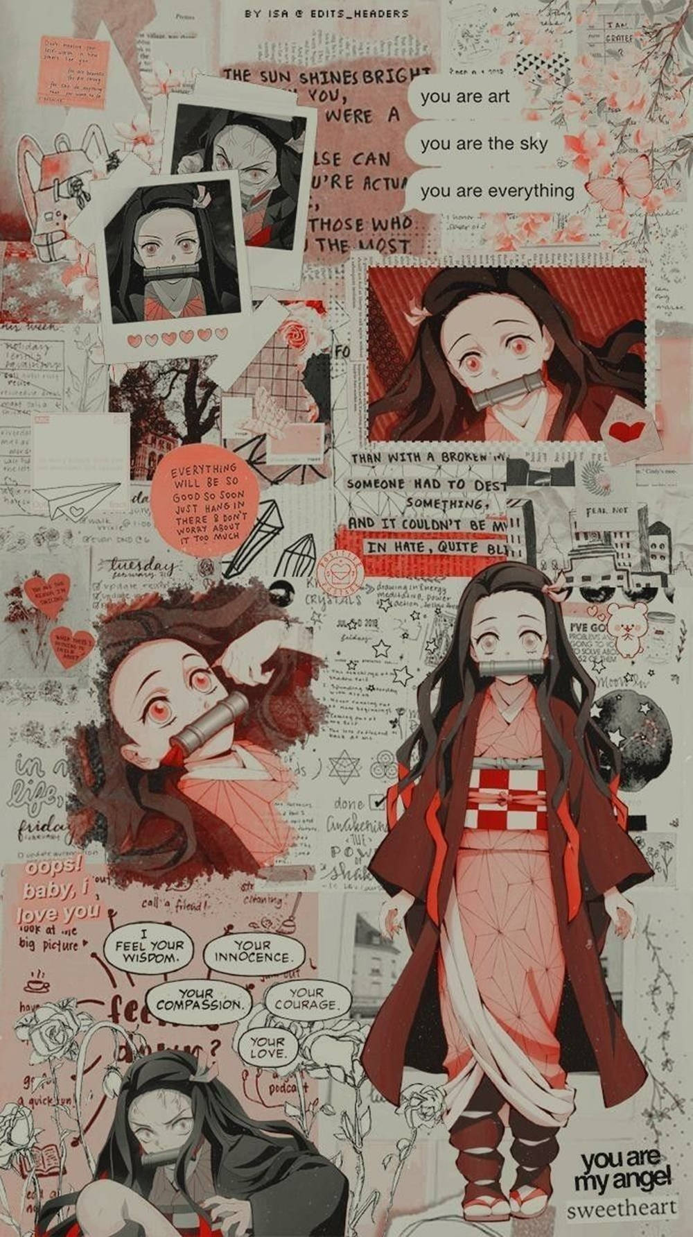 Cute Nezuko Aesthetic Collage