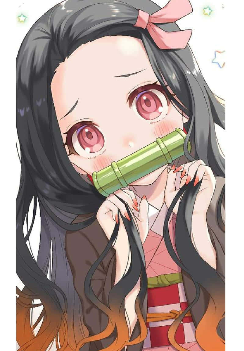 Cute Nezuko Kamado Anime Character Close Up