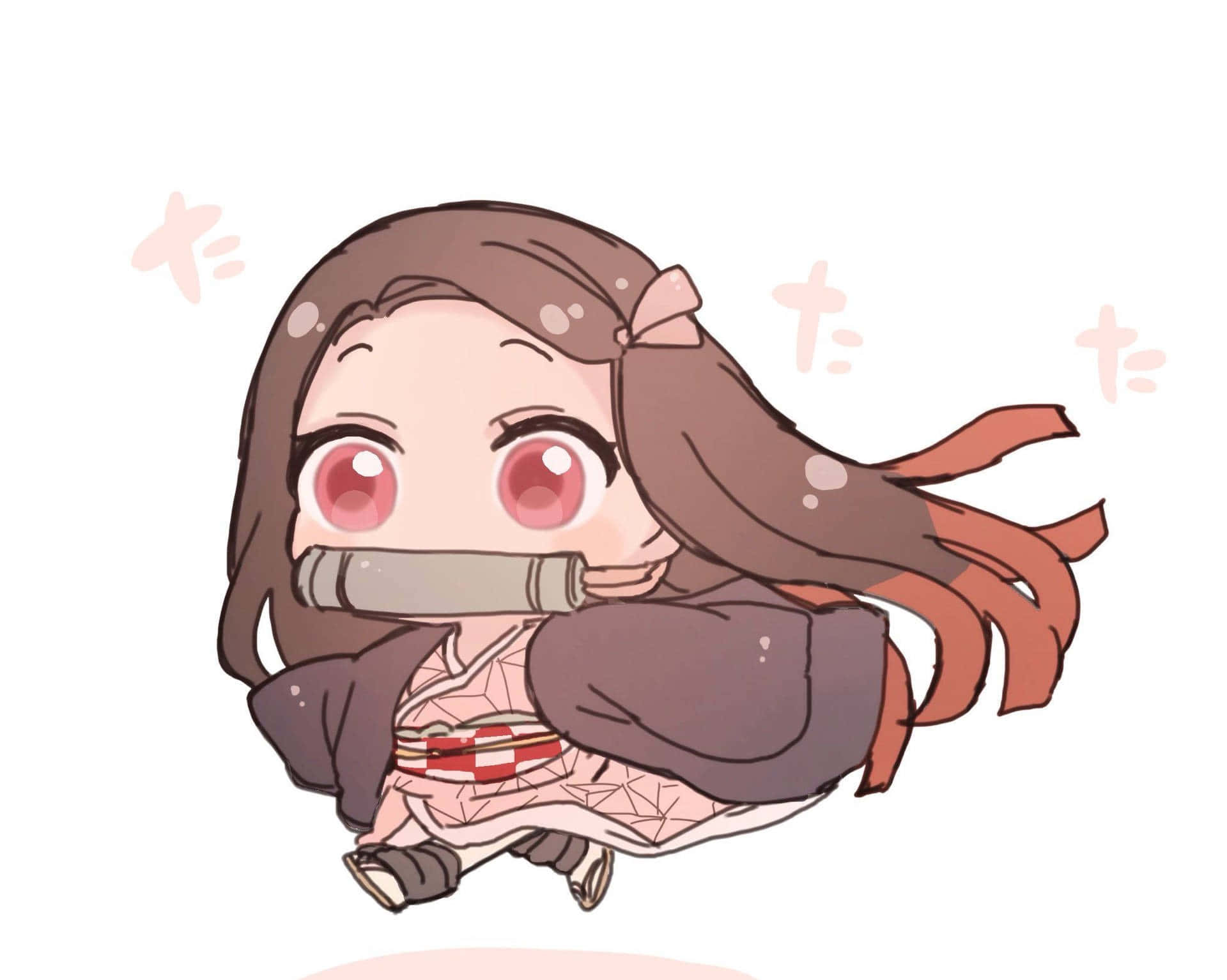 Cute Nezuko Kamado Chibi Digital Artwork