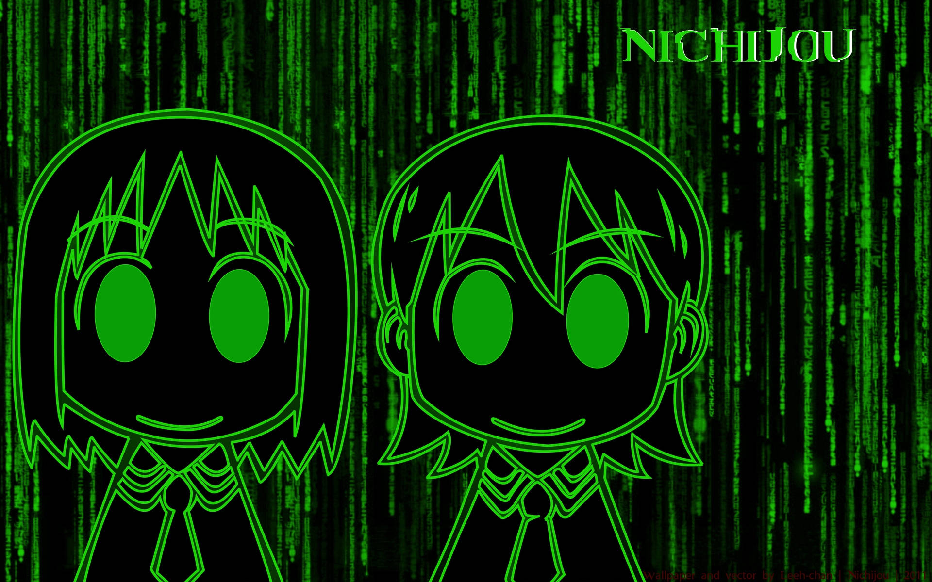 Cute Nichijou Matrix Background
