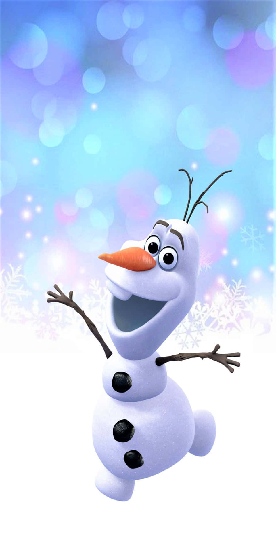 Cute Olaf Love Always Melts The Winter Cold Background