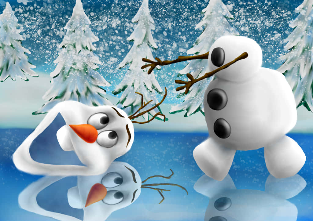 Cute Olaf Ready For Fun Background