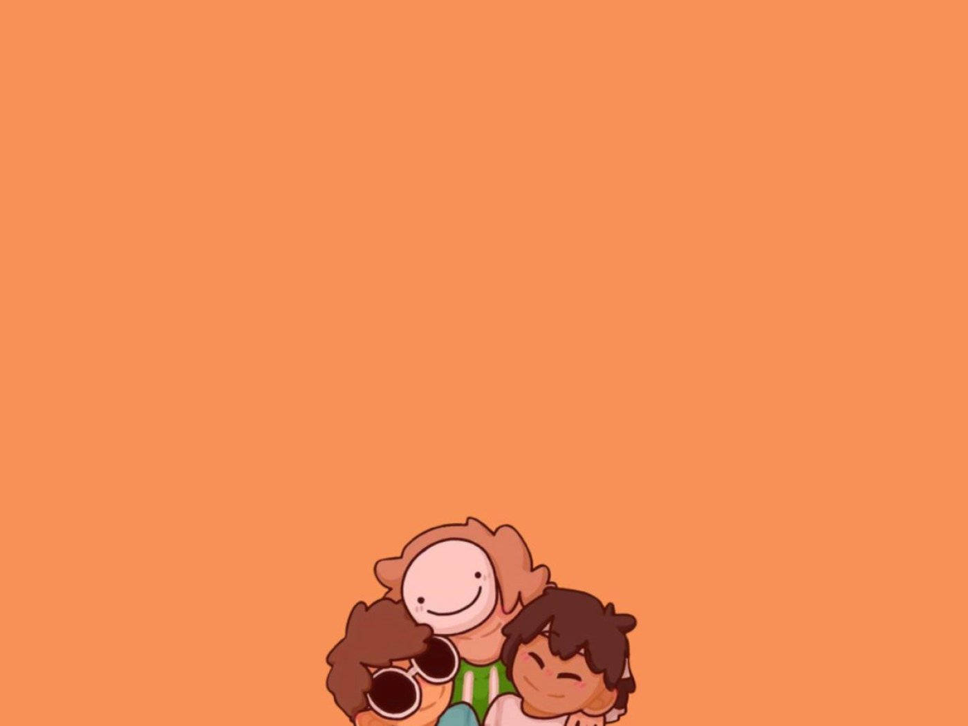 Cute Orange Dream Team Minecraft Background