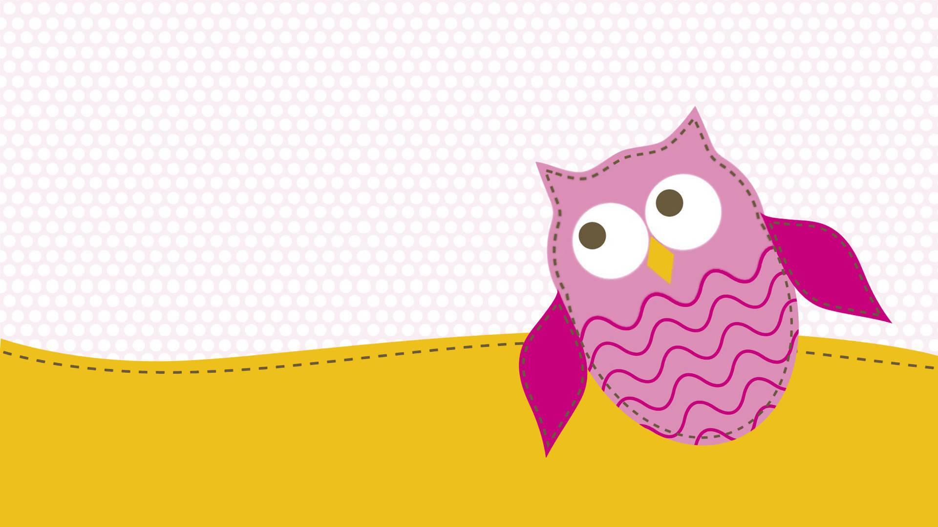 Cute Owl Hexagon Pattern Background