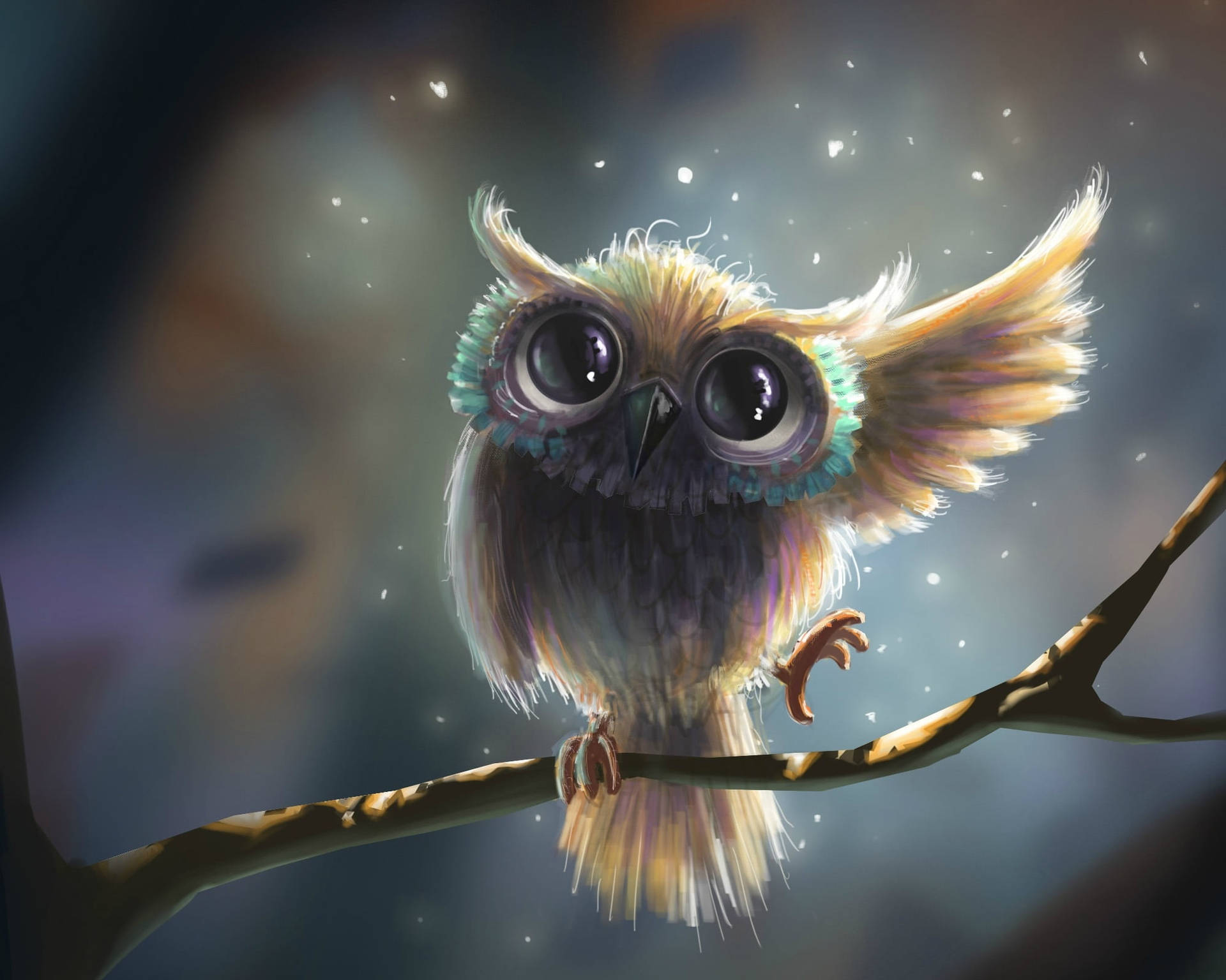Cute Owl Painting Background