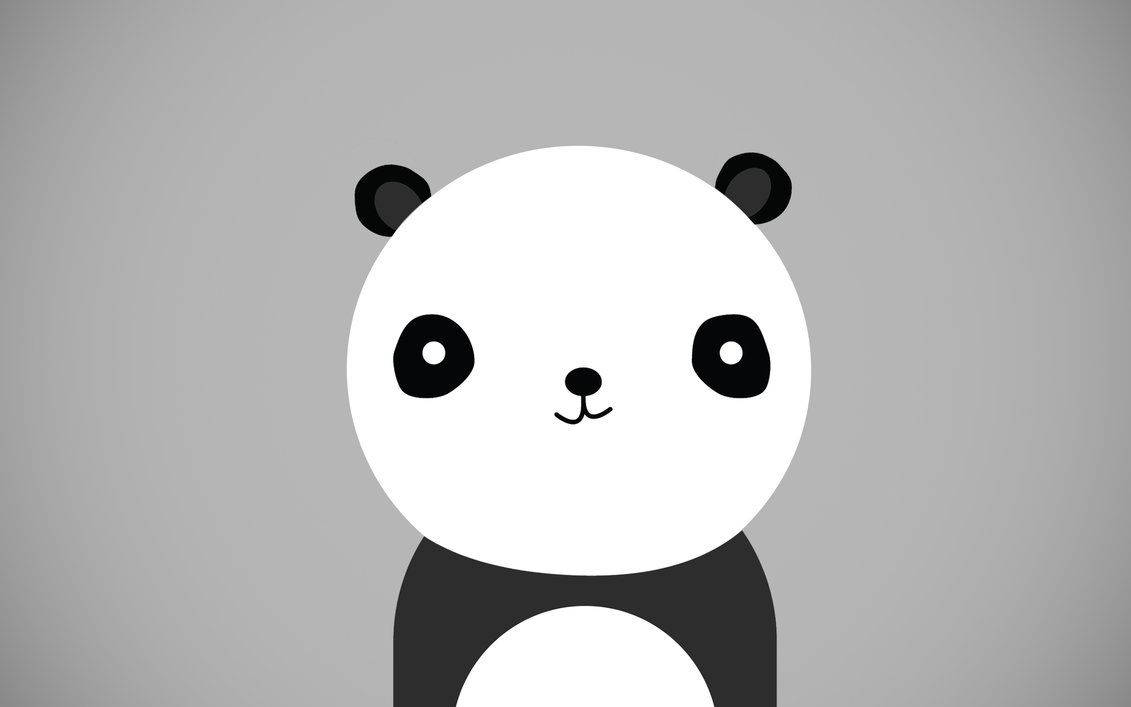 Cute Panda Doodle Art Background