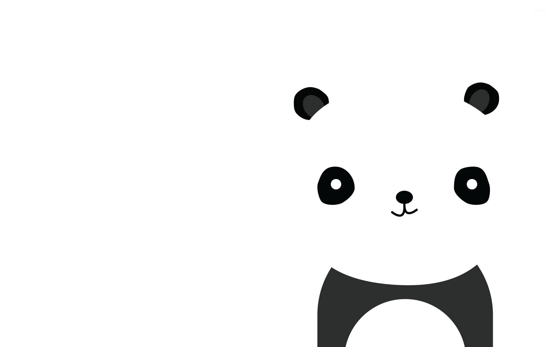 Cute Panda Minimalist Background