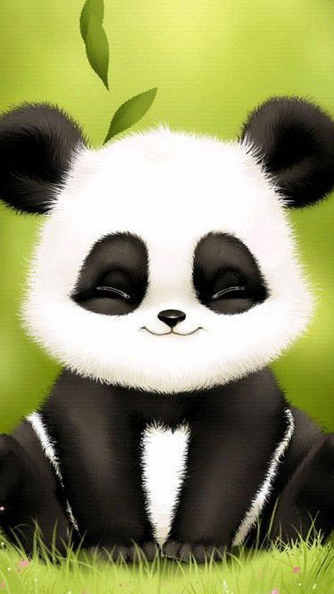 Cute Panda Smiling Background