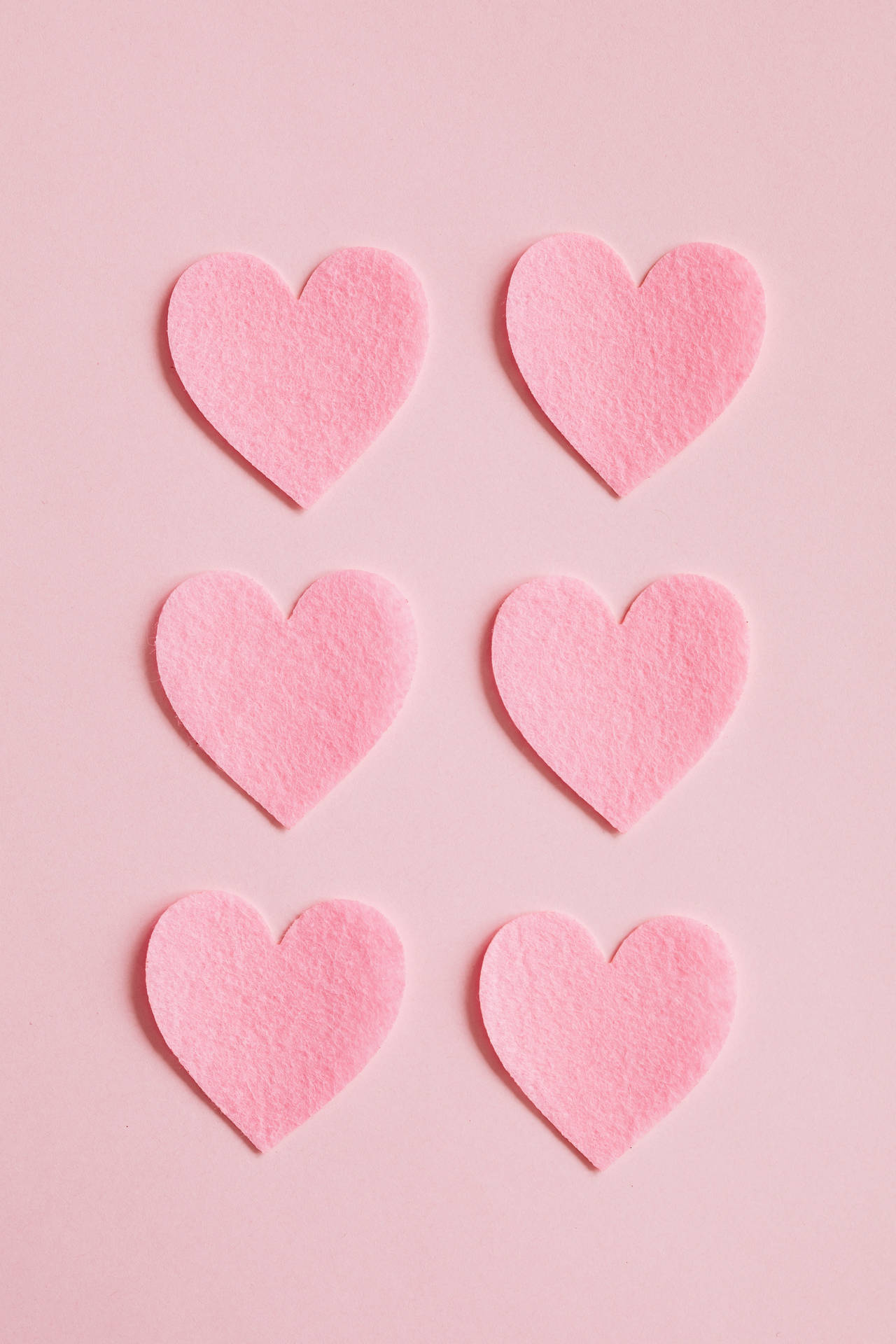 Cute Pastel Aesthetic Heart Cutouts Background