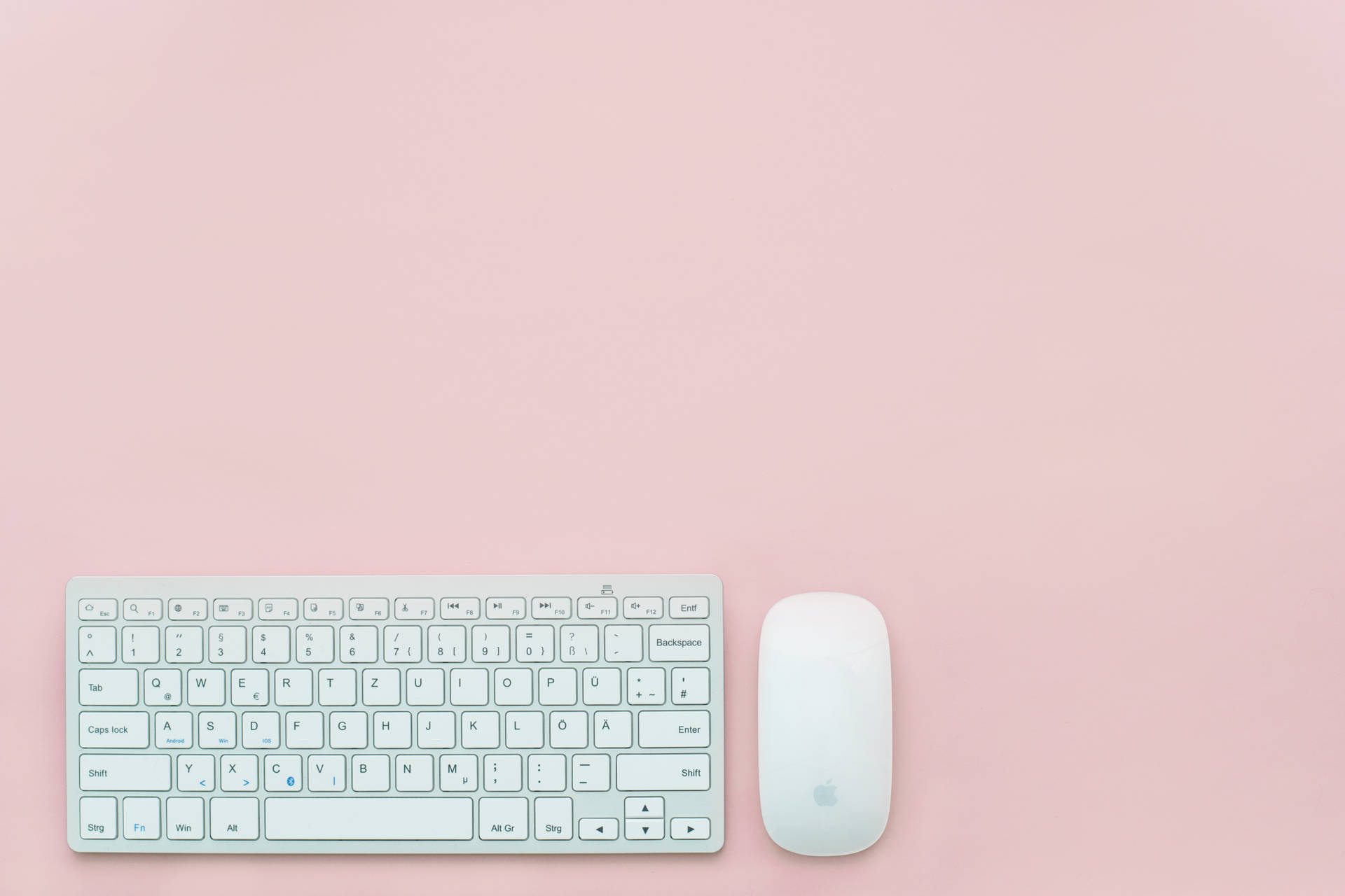 Cute Pastel Aesthetic Keyboard And Mouse Background