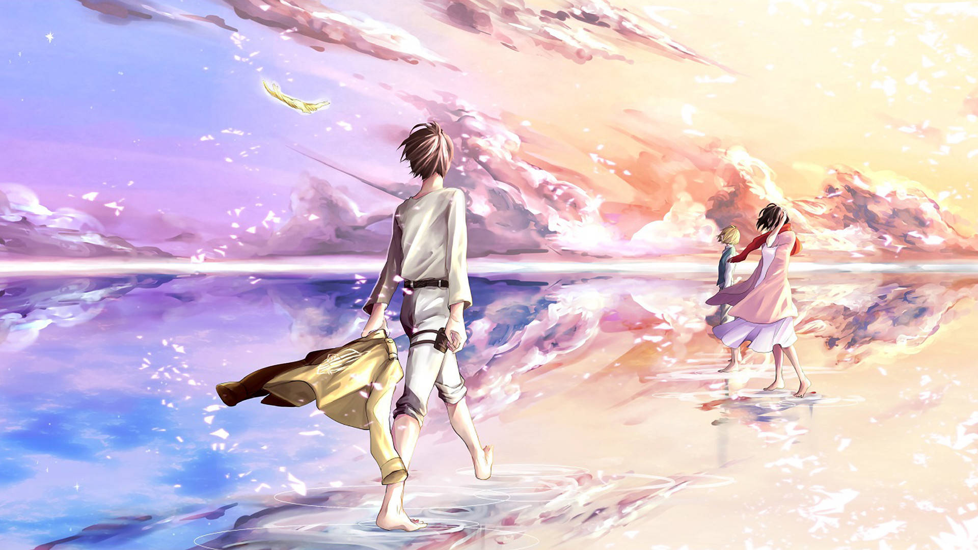 Cute Pastel Anime Cloud Background