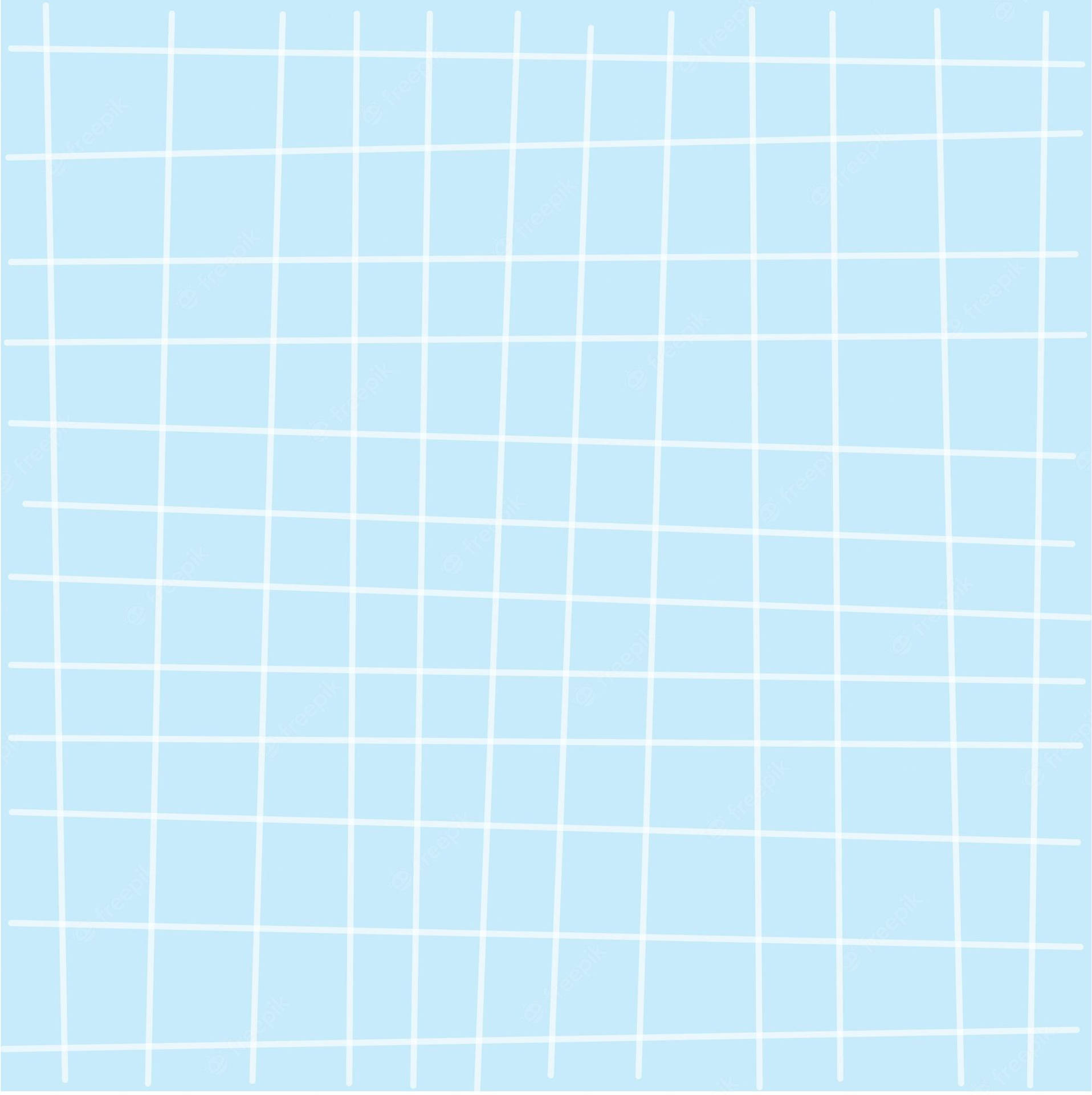 Cute Pastel Blue Aesthetic White Gridlines Background