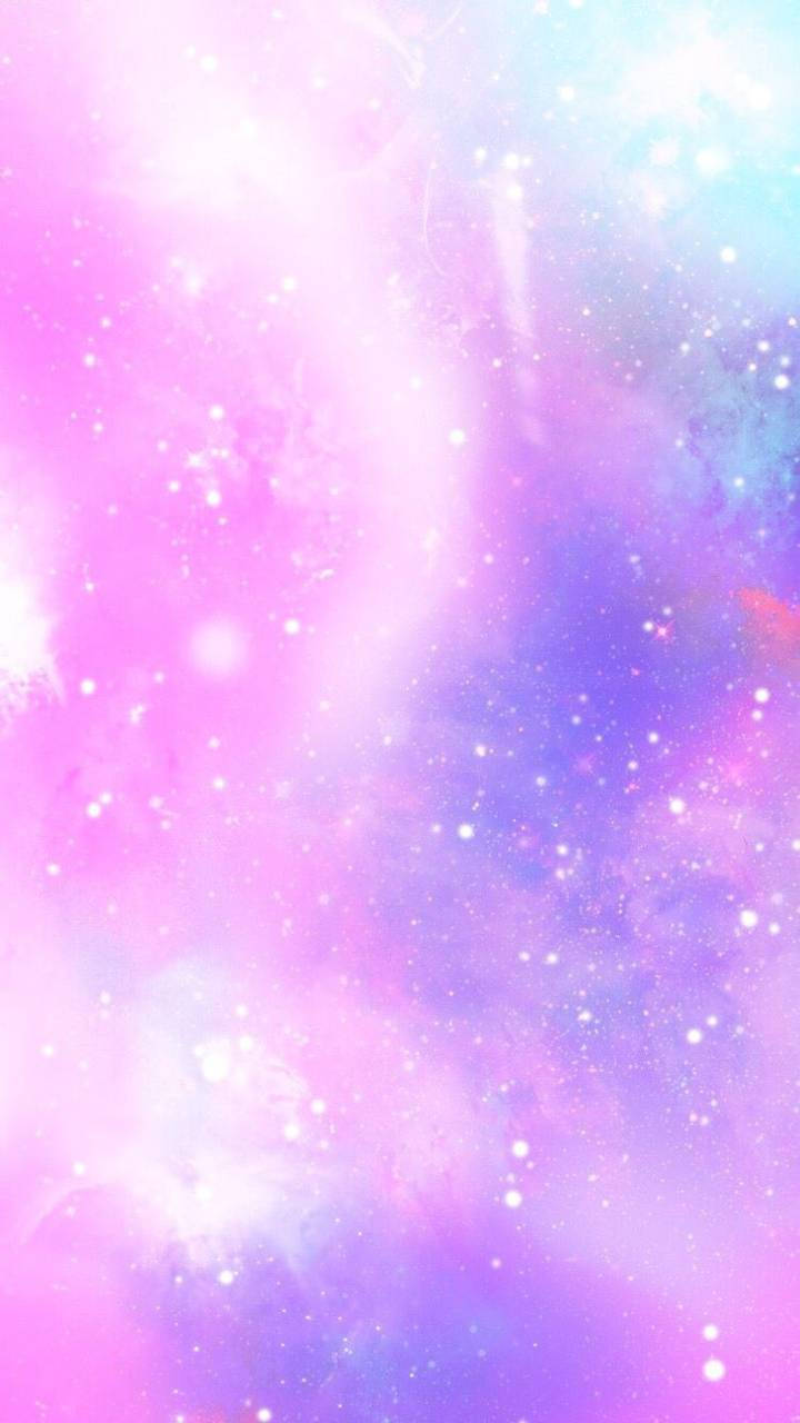 Cute Pastel Galaxy Watercolor Background