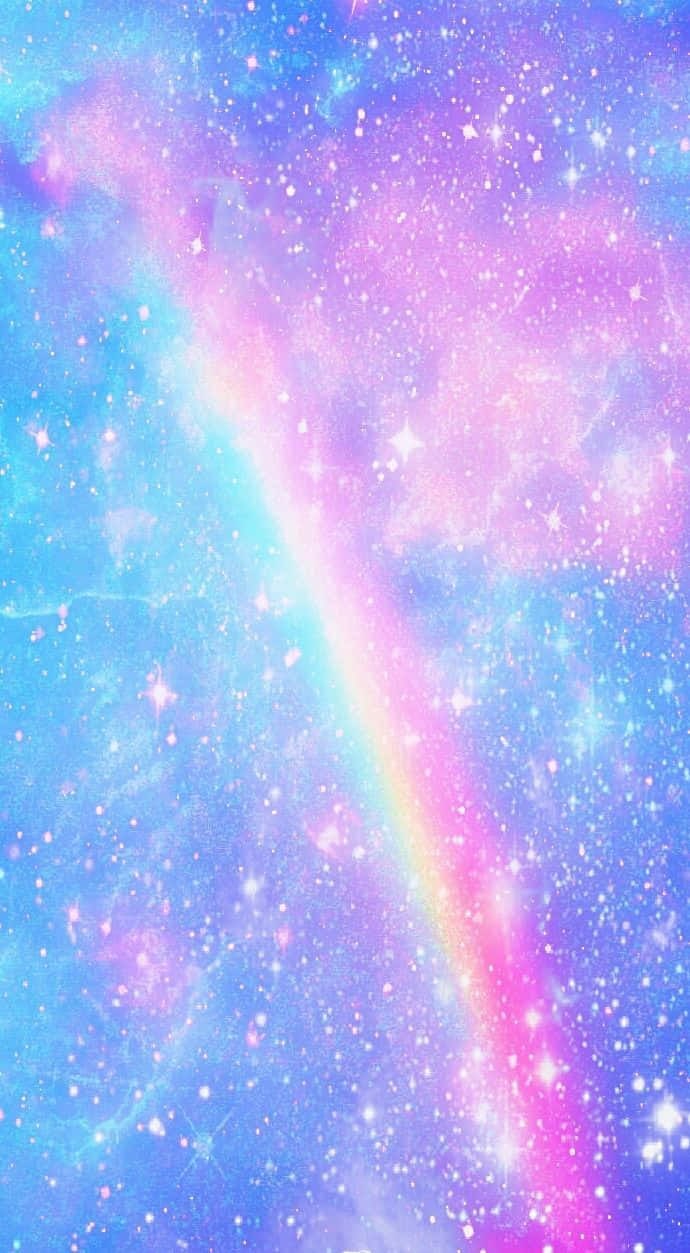 Cute Pastel Galaxy With A Rainbow