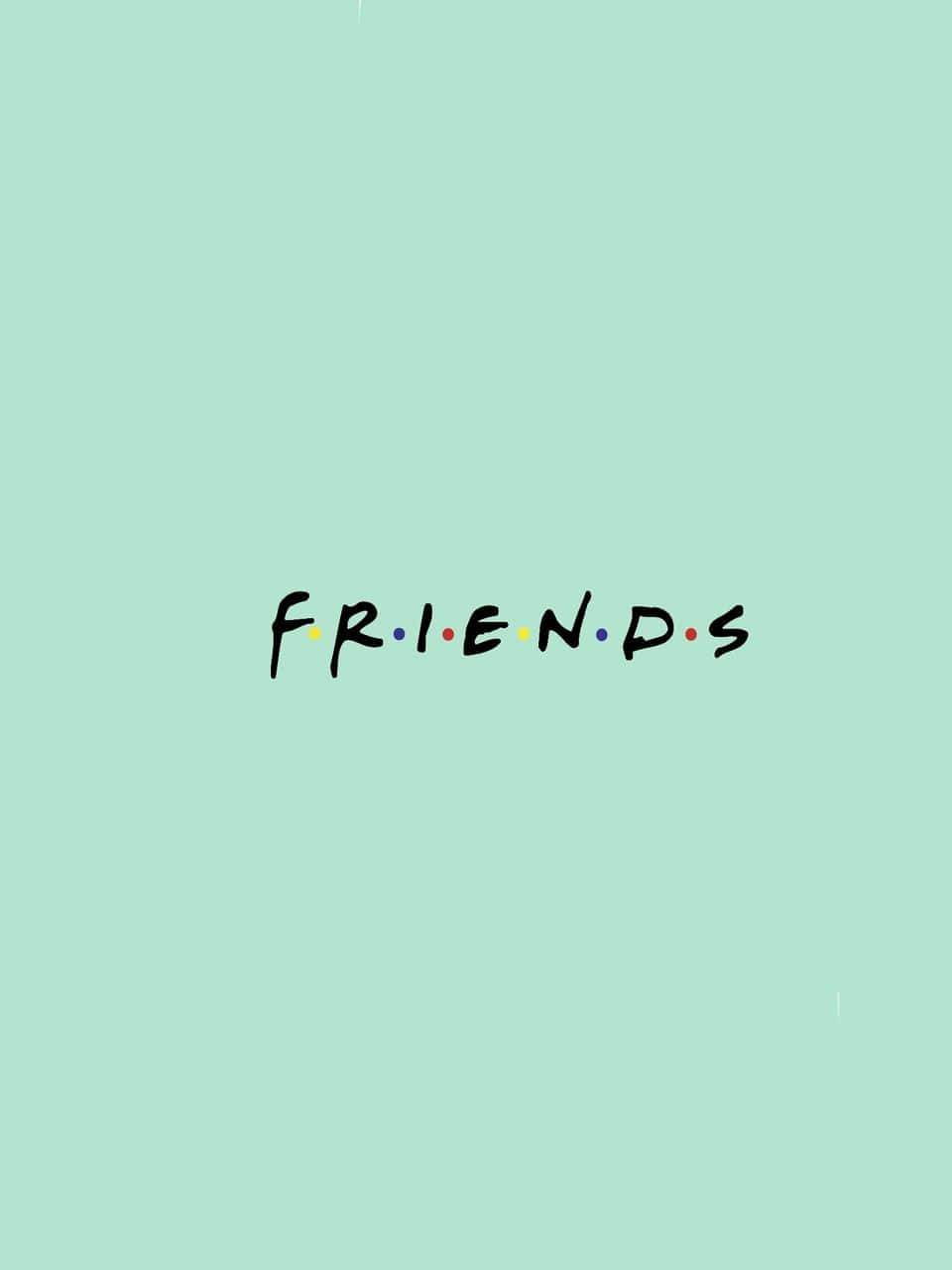 Cute Pastel Green Title Friends Tv Show Background