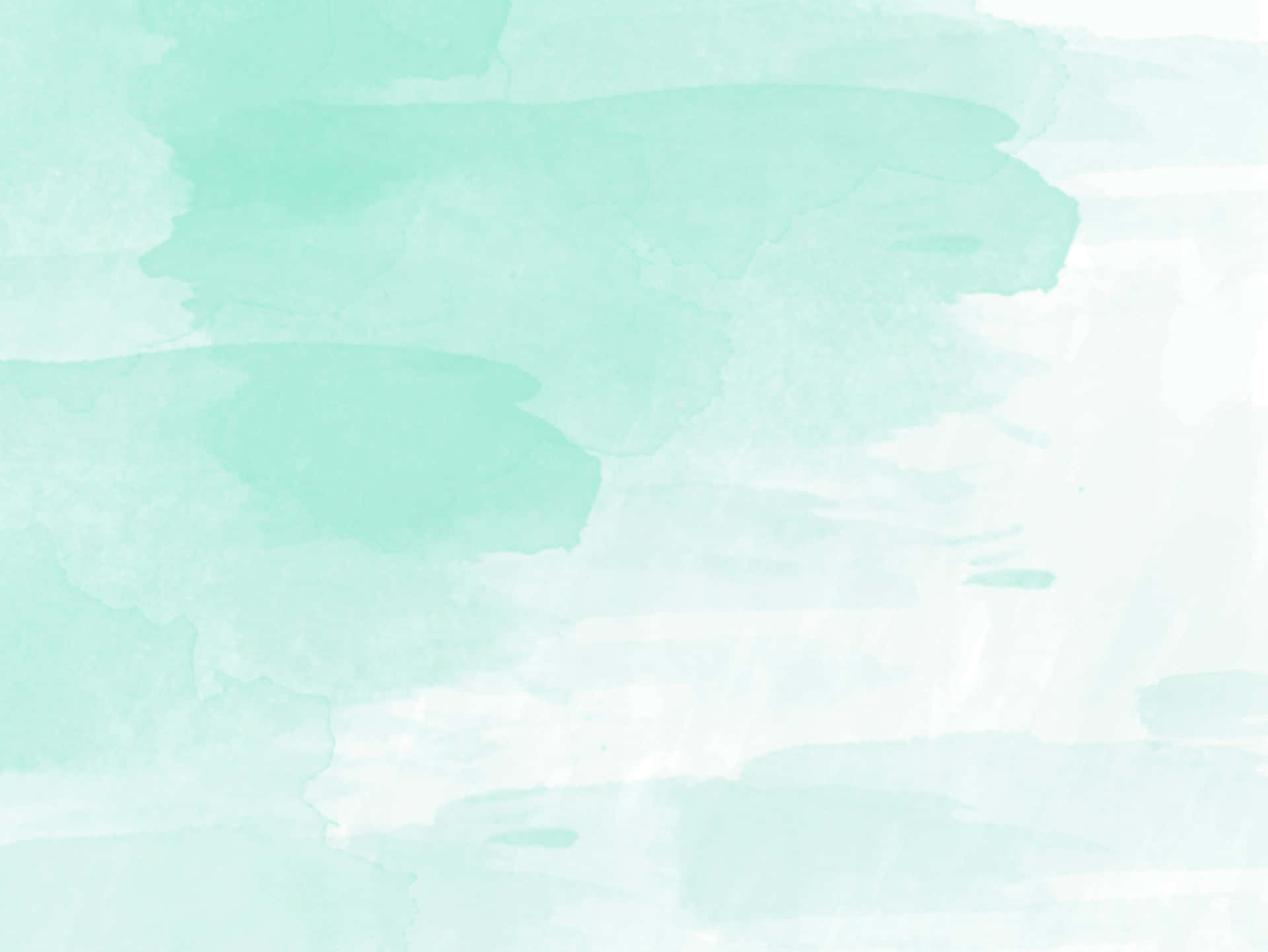 Cute Pastel Green Watercolor Strokes Background