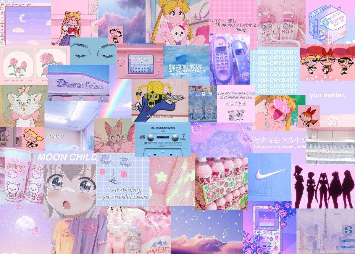 Cute Pastel Magical Girls Theme Background