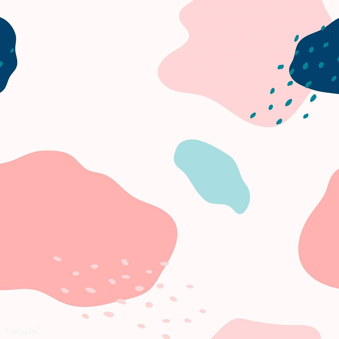 Cute Pastel Pink And Blue Blobs Background