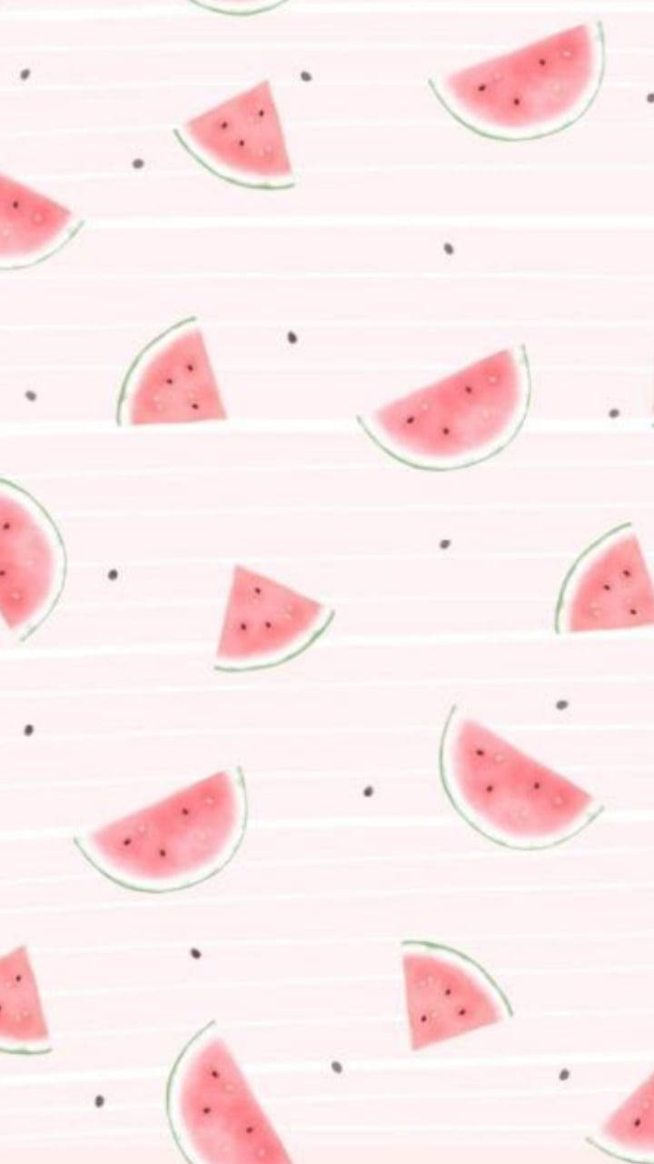 Cute Pastel Pink Watermelon Stationary Art