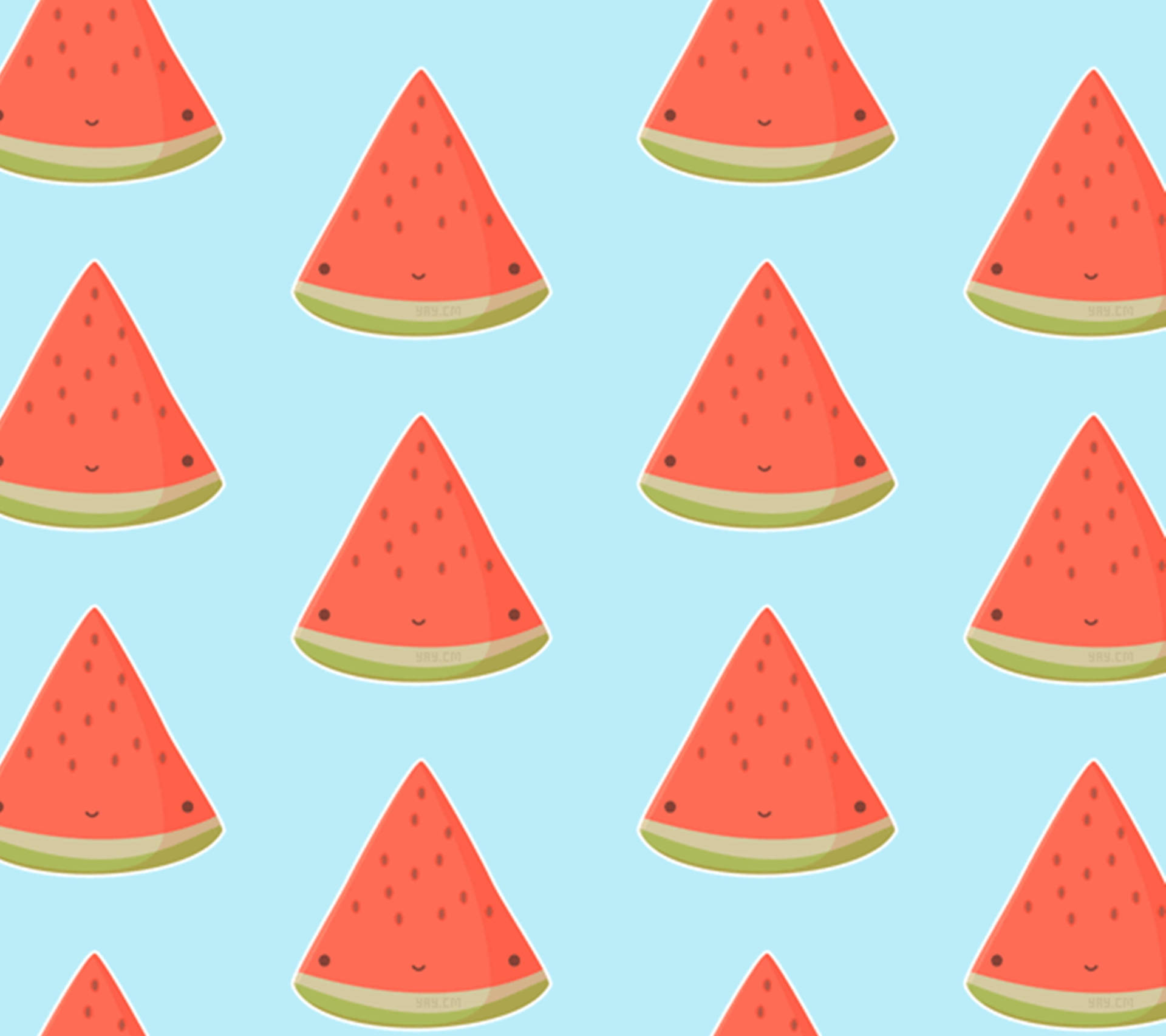 Cute Pastel Watermelon Screen Art Background