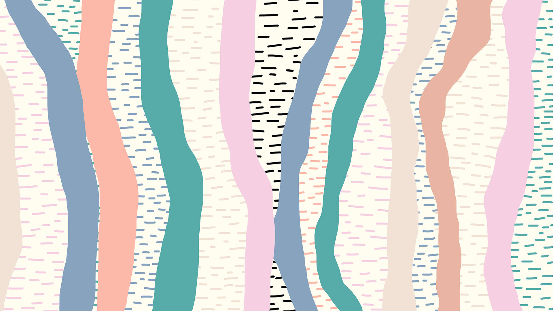 Cute Pastel Wavy Lines Background