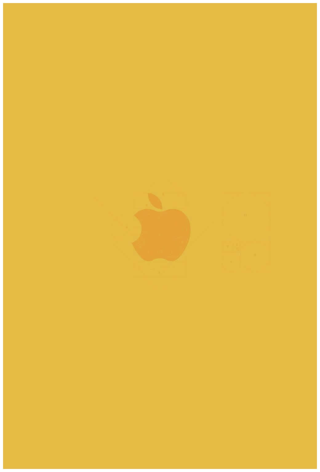 Cute Pastel Yellow Apple Logo Background