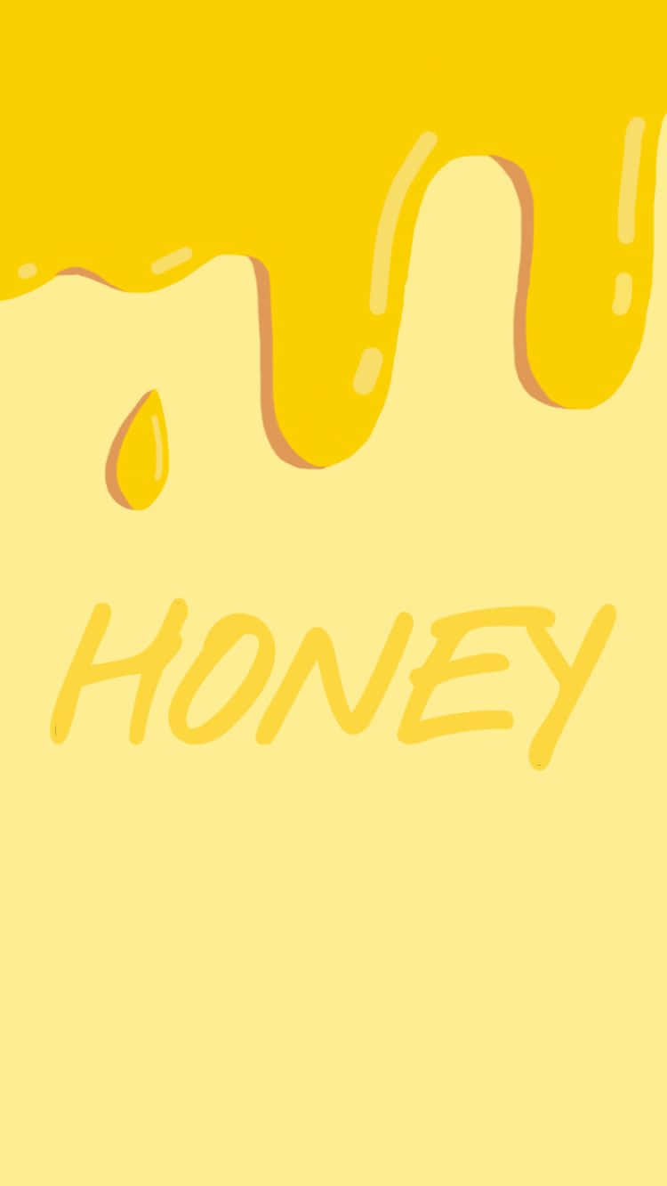 Cute Pastel Yellow Dripping Honey