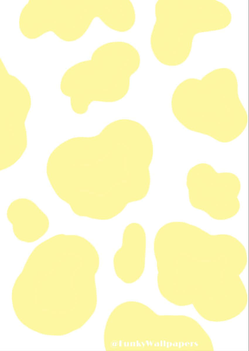 Cute Pastel Yellow Patterns In White Background Background