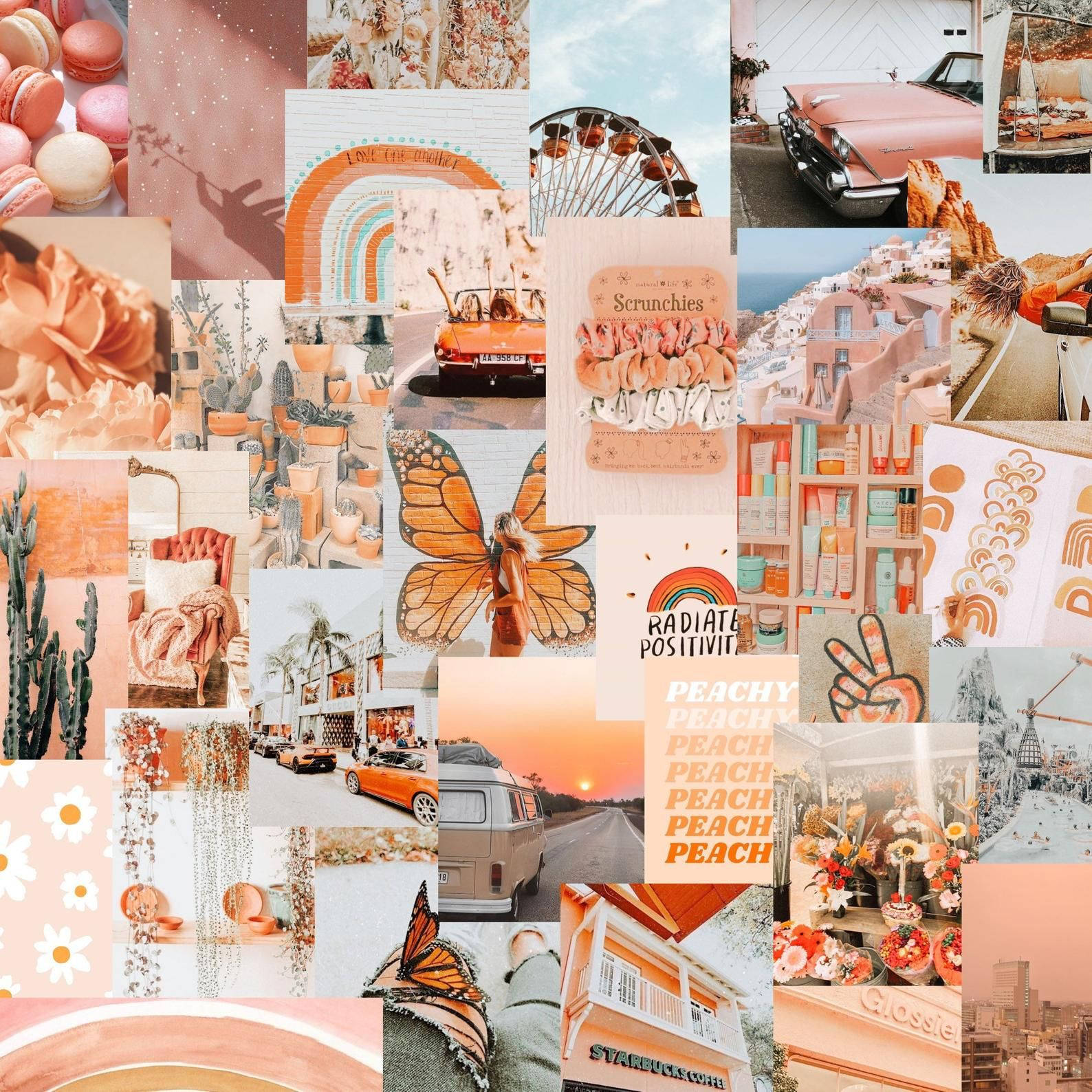 Cute Peach Aesthetic Background