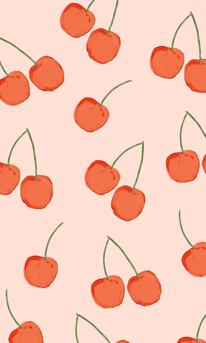 Cute Peach Cherries For Phone Background